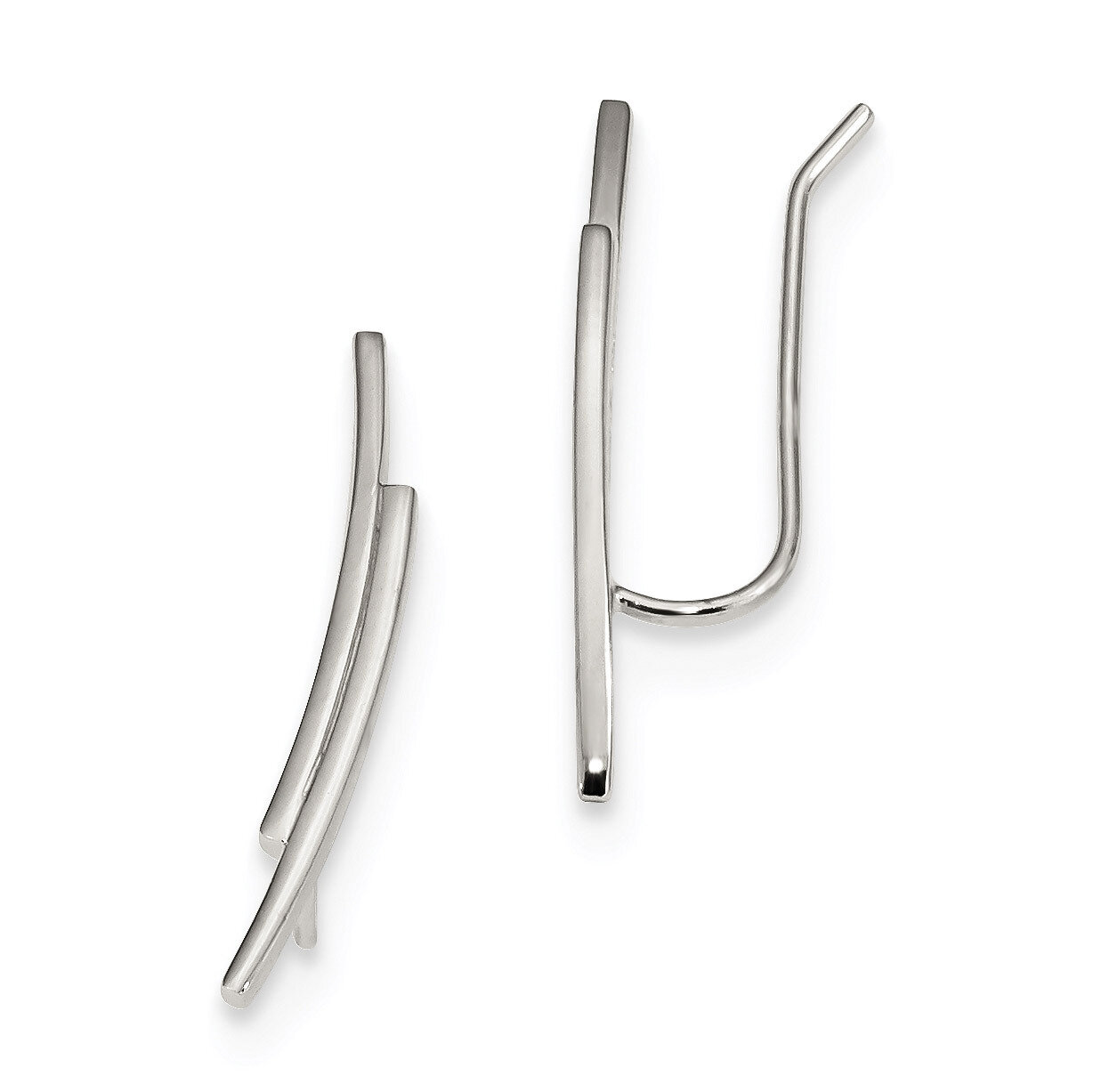 Ear Climber Earrings Sterling Silver Rhodium-plated QE13609, MPN: QE13609, 191101236587