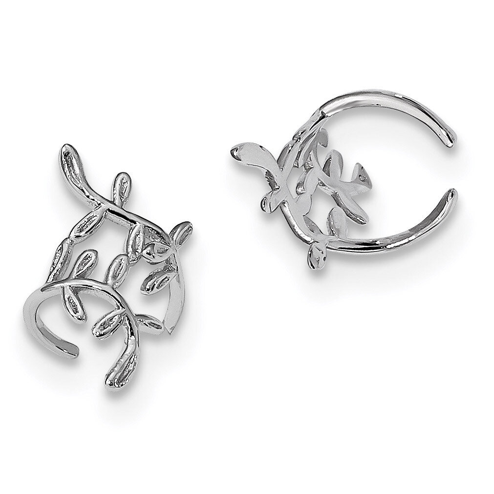 Leaf Earring Cuff Earrings Sterling Silver Rhodium-plated QE13673, MPN: QE13673, 191101271304