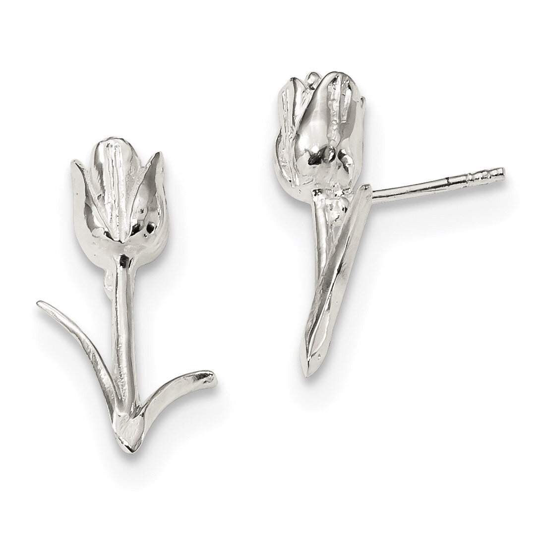 Rose Post Earrings Sterling Silver QE13815, MPN: QE13815,