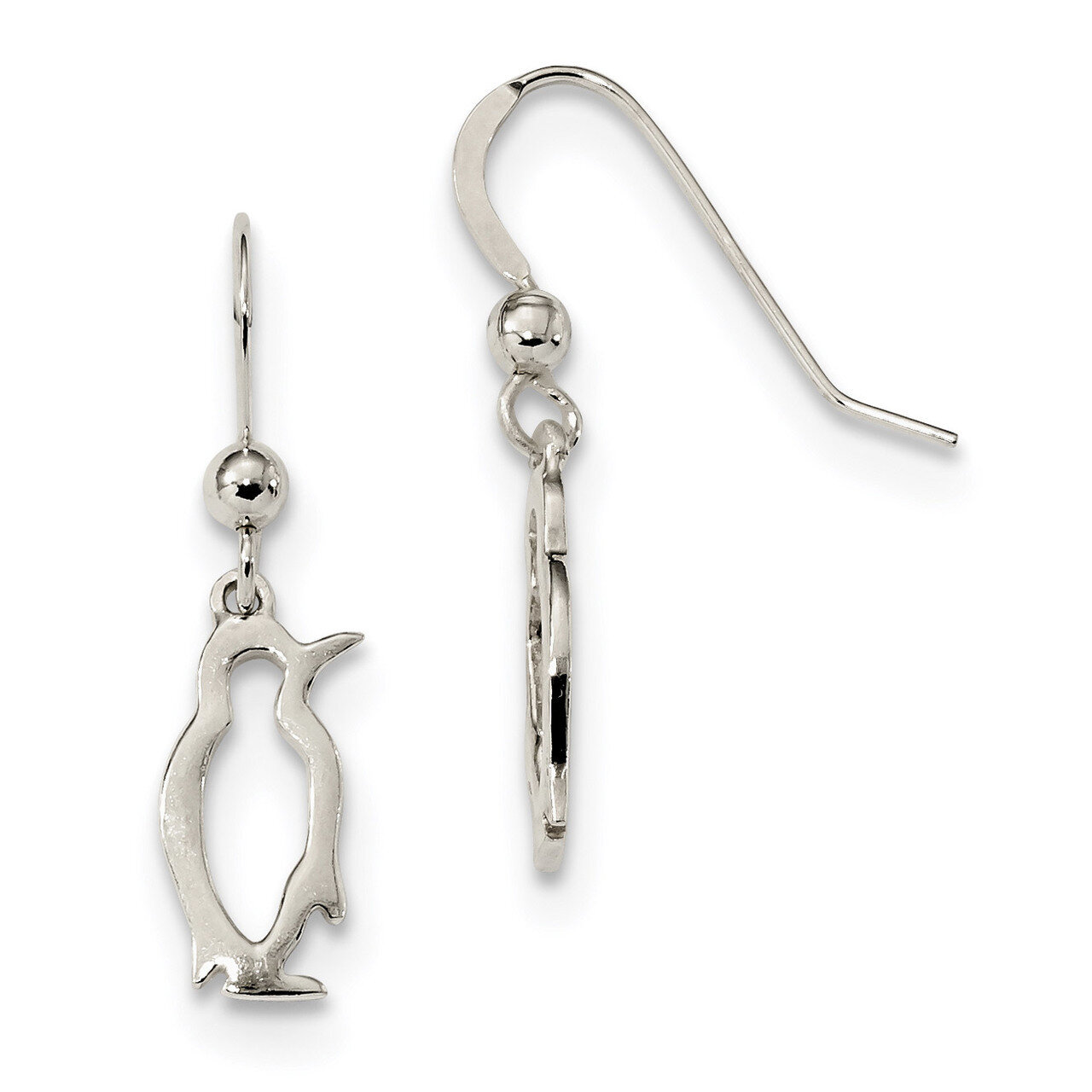 Penguin Shepherd Hook Earrings Sterling Silver QE13837, MPN: QE13837, 723252881820