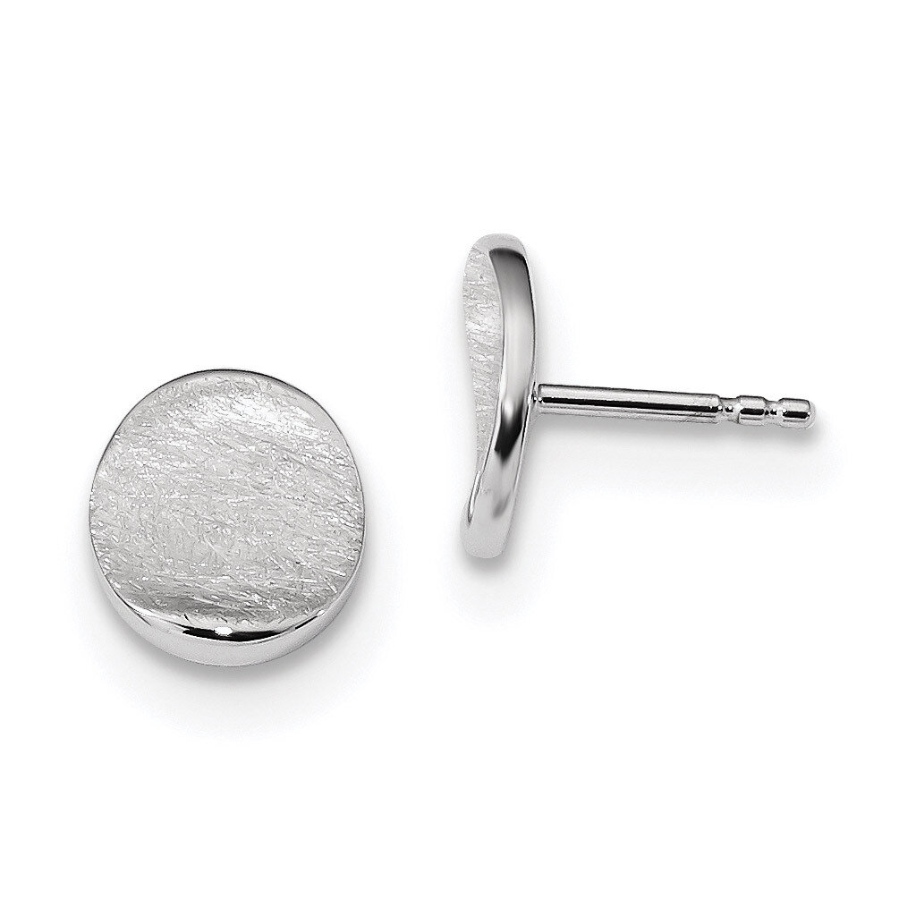 Scratch Finish Post Earrings Sterling Silver Rhodium-plated QE13949, MPN: QE13949, 886774088723