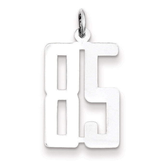 Charm Number 85 Elongated Pol Sterling Silver Small QES85, MPN: QES85, 191101190674