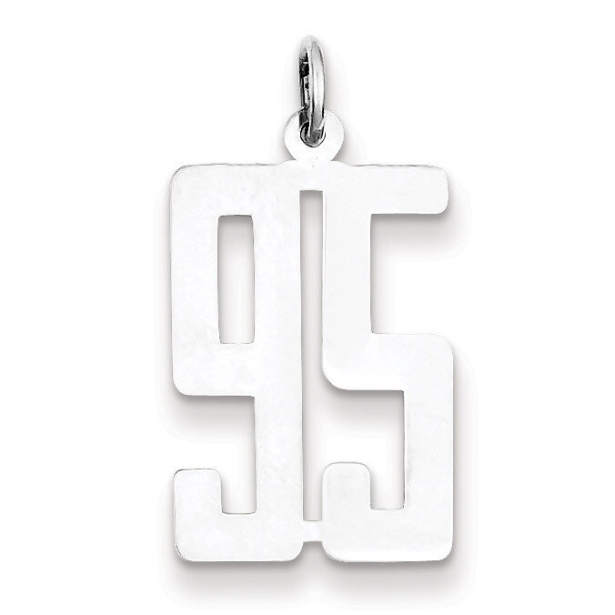 Charm Number 95 Elongated Pol Sterling Silver Small QES95, MPN: QES95, 191101274206