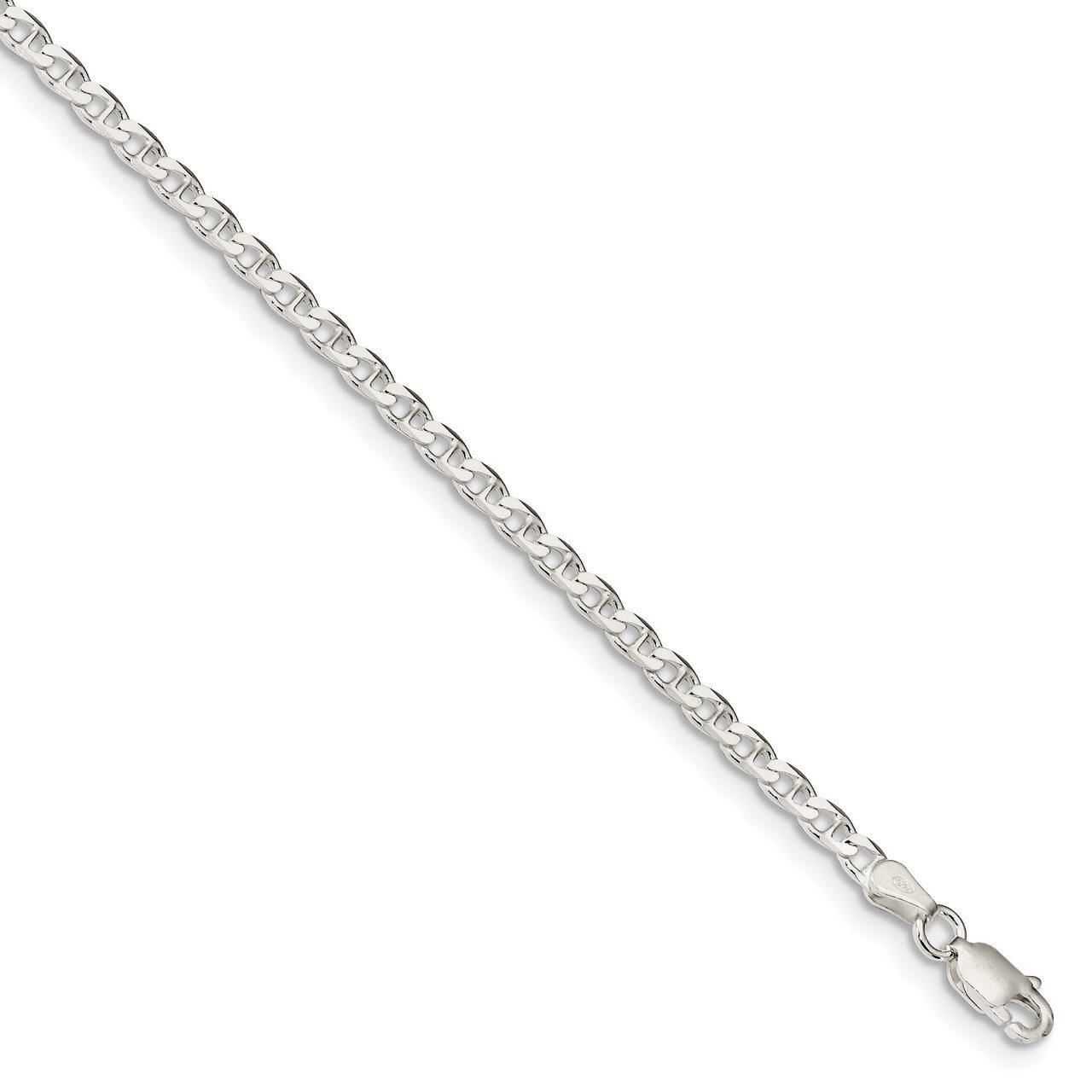 8 Inch 3.15mm Flat Anchor Chain Sterling Silver QFAN080-8, MPN: QFAN080-8, 883957832760
