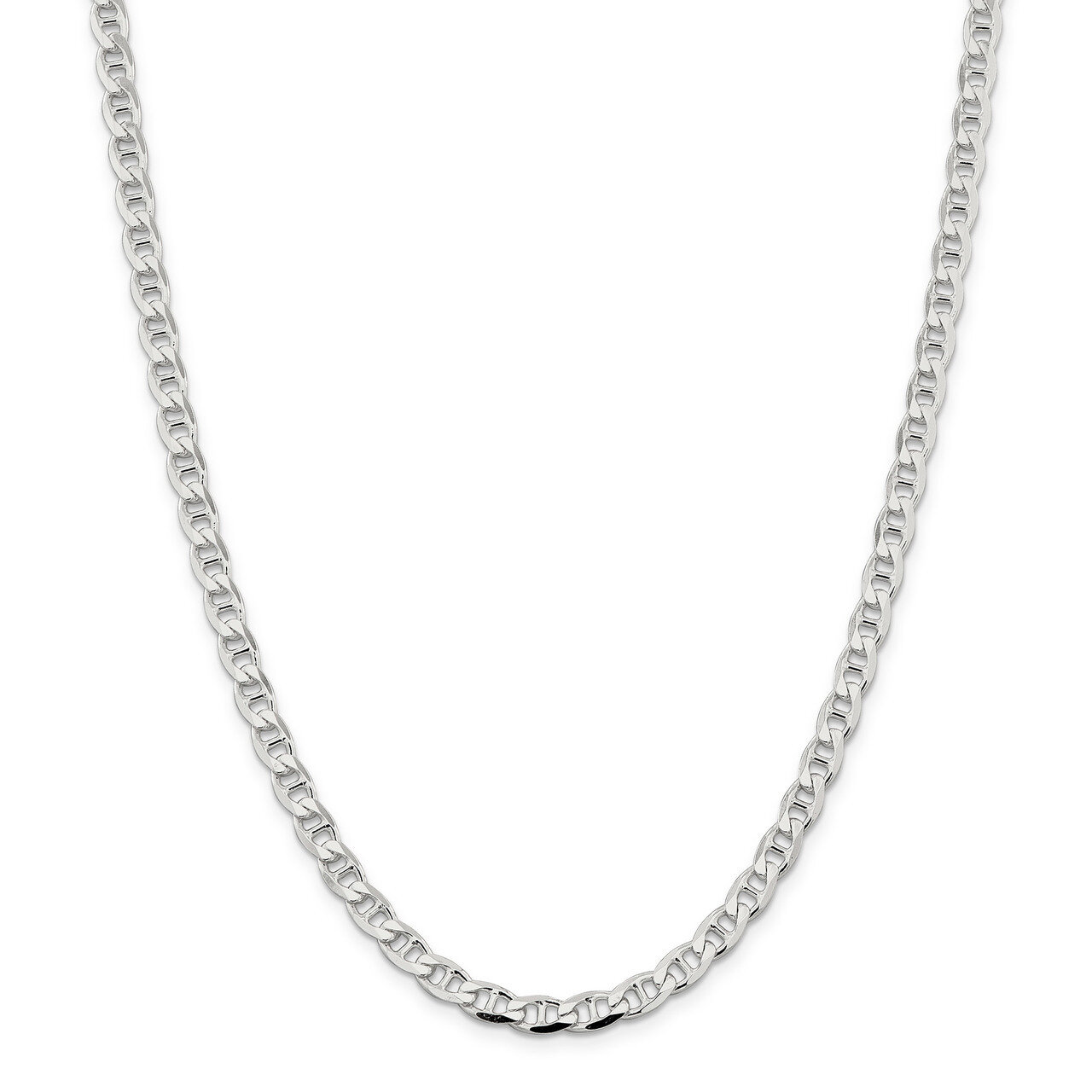 18 Inch 5.7mm Flat Anchor Chain Sterling Silver QFAN150-18, MPN: QFAN150-18, 883957350349