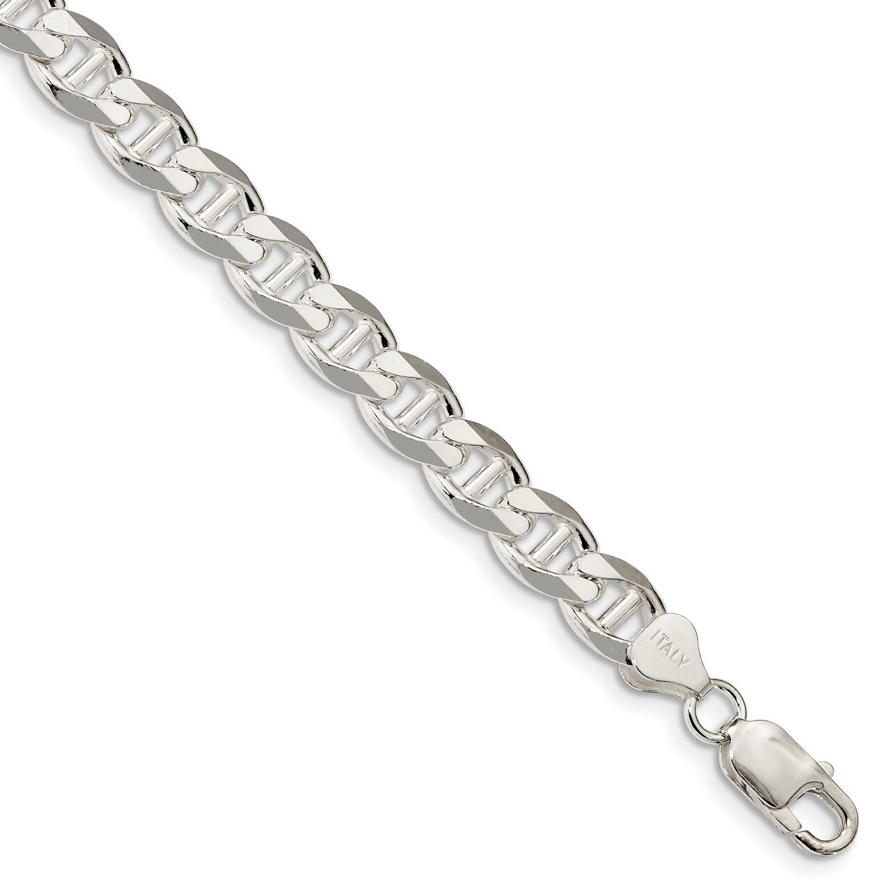 8 Inch 8.25mm Flat Anchor Chain Sterling Silver QFAN220-8, MPN: QFAN220-8, 883957237169