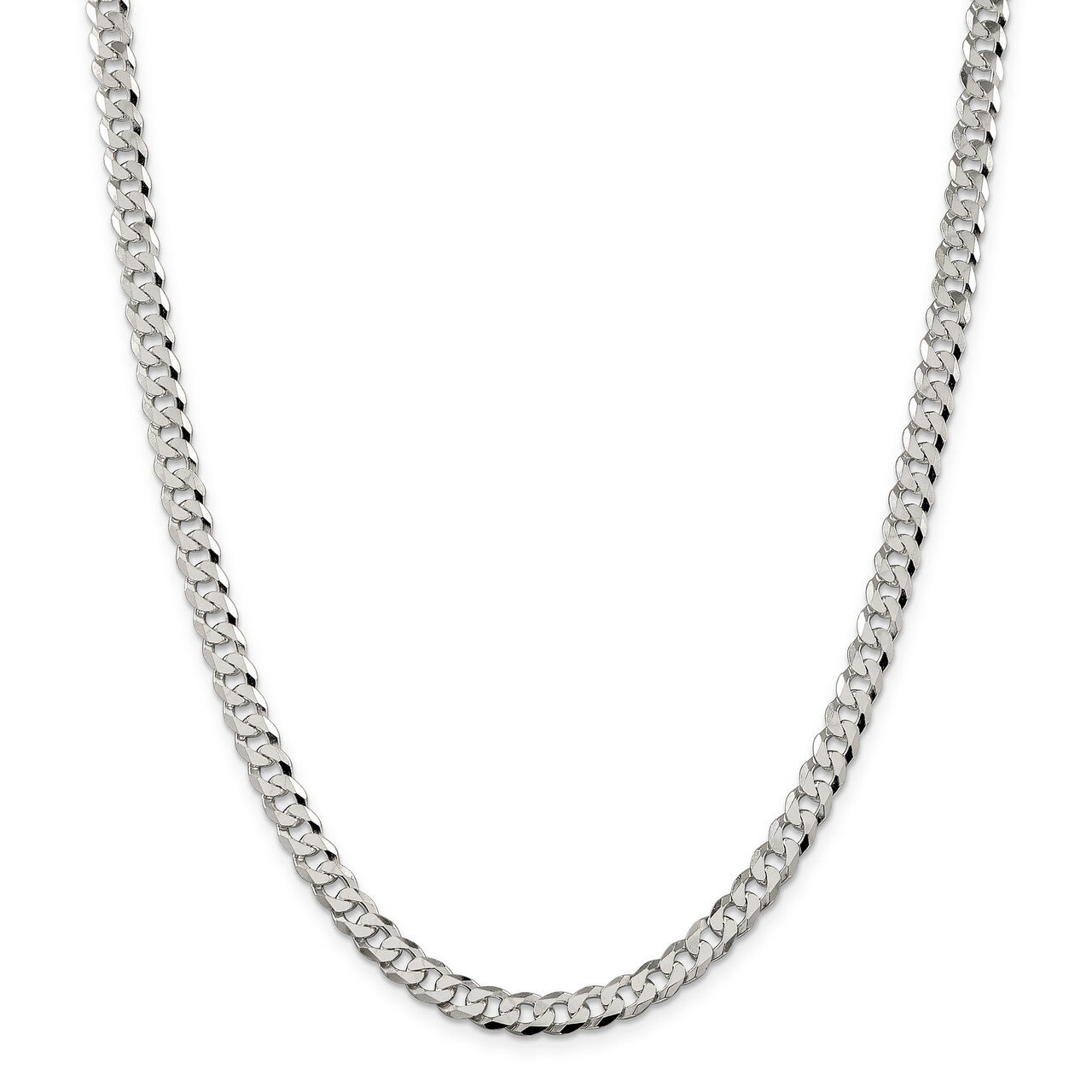 22 Inch 3.2mm Beveled Curb Chain Sterling Silver QFB150-22, MPN: QFB150-22, 883957209722
