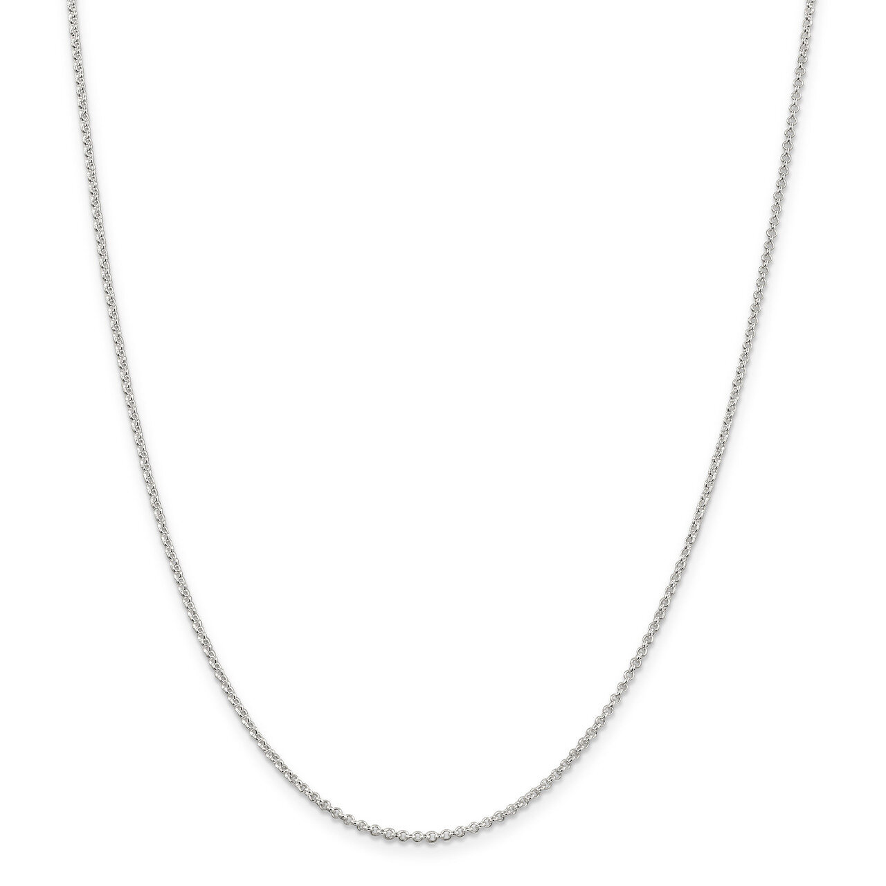 20 Inch 1.5mm Rolo Chain Sterling Silver Rhodium-plated QFC103R-20, MPN: QFC103R-20, 886774021072