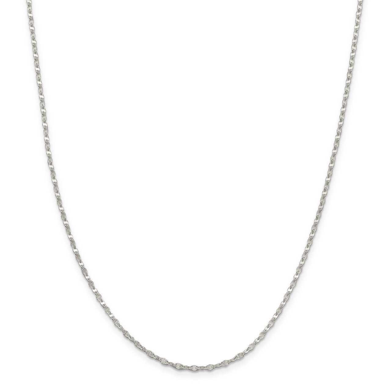 18 Inch 2.25mm Fancy Wave Link Chain Sterling Silver QFC193-18, MPN: QFC193-18, 886774409016