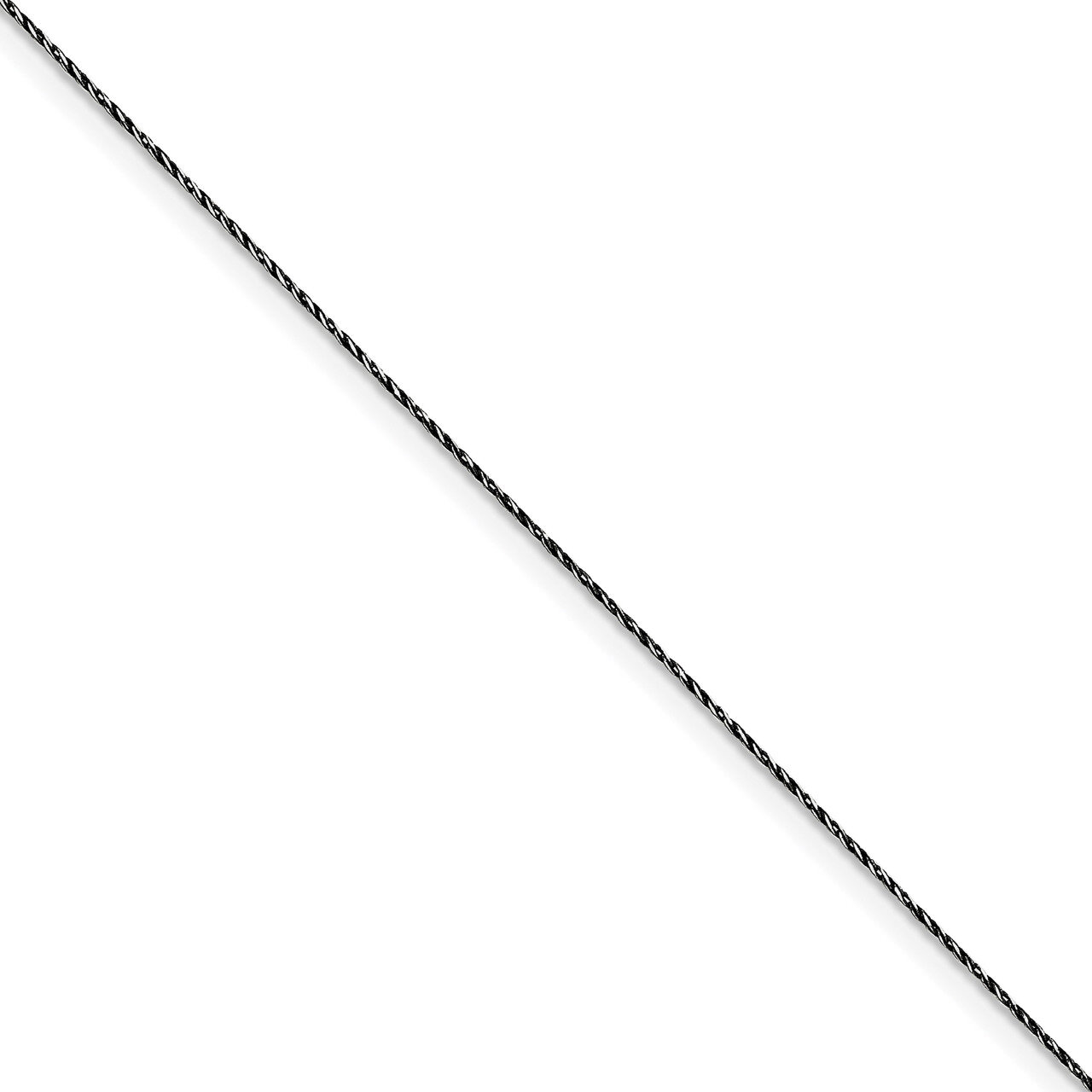 7 Inch Rhodium-plated .75mm Twisted Tight Wheat Chain Sterling Silver QFC199-7
