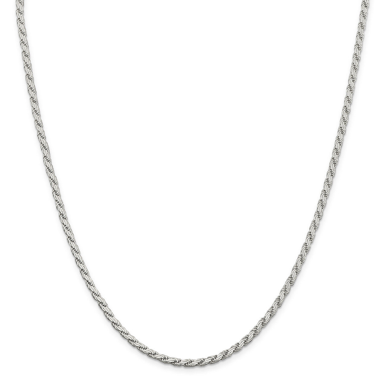 20 Inch 3.10mm Flat Rope Chain Sterling Silver QFC204-20, MPN: QFC204-20, 886774014258