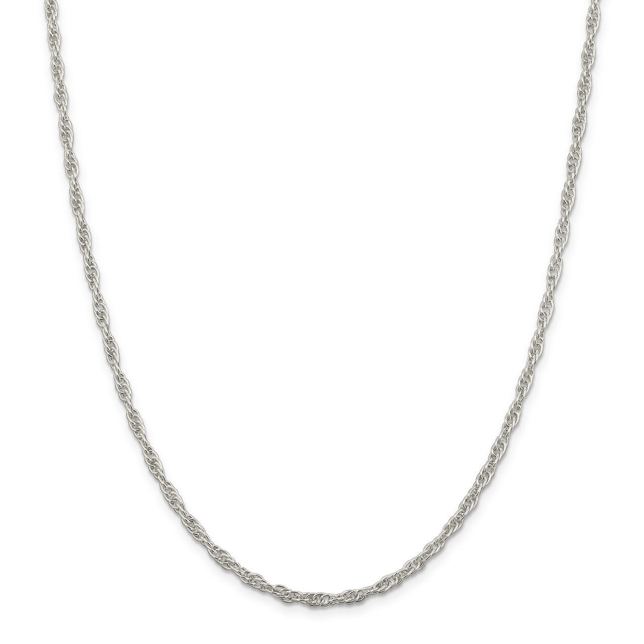 30 Inch 2.75mm Loose Rope Chain Sterling Silver QFC44-30