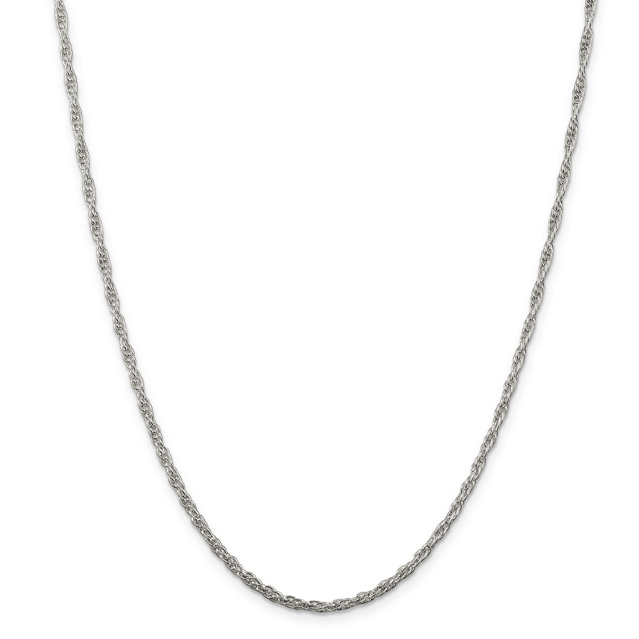 30 Inch 2.45mm Loose Rope Chain Sterling Silver QFC45-30