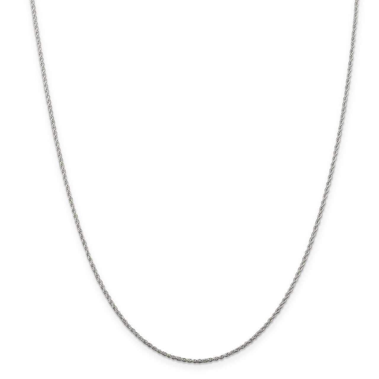 16 Inch 1.3mm Loose Rope Chain Sterling Silver Rhodium-plated QFC67R-16