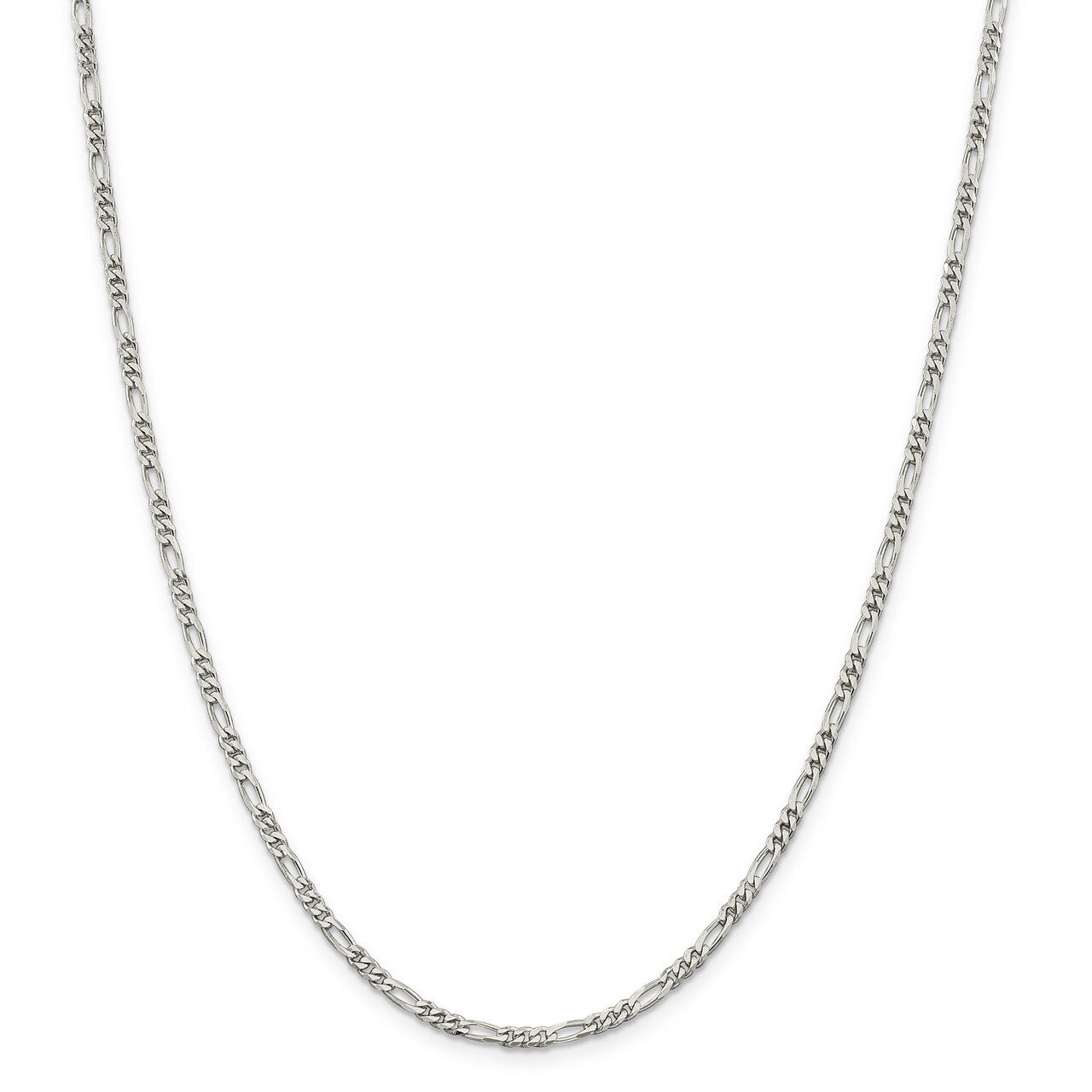 26 Inch 3mm Figaro Chain Sterling Silver QFG080-26