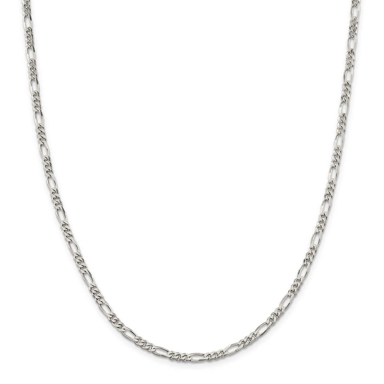 28 Inch 4mm Figaro Chain Sterling Silver QFG100-28