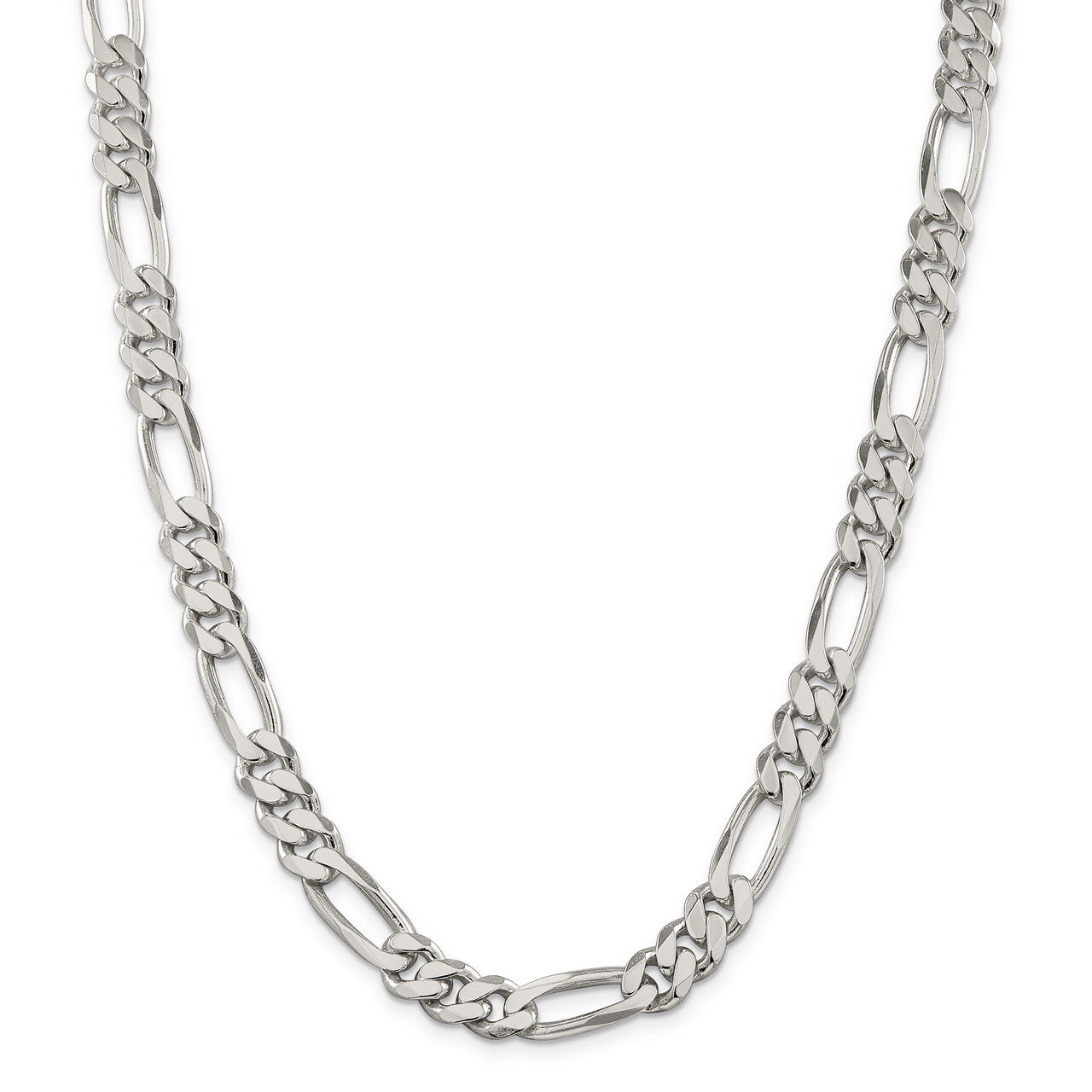 26 Inch 9mm Figaro Chain Sterling Silver QFG250-26, MPN: QFG250-26, 883957905556