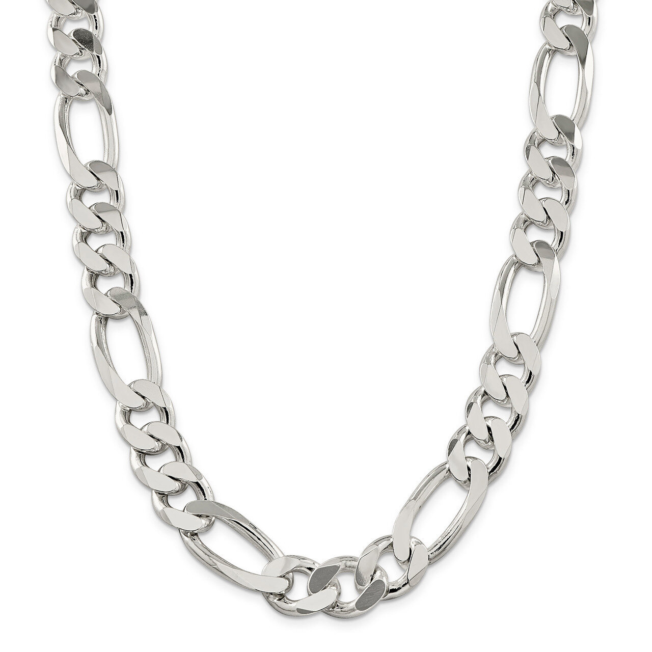 28 Inch 15mm Figaro Chain Sterling Silver QFG400-28