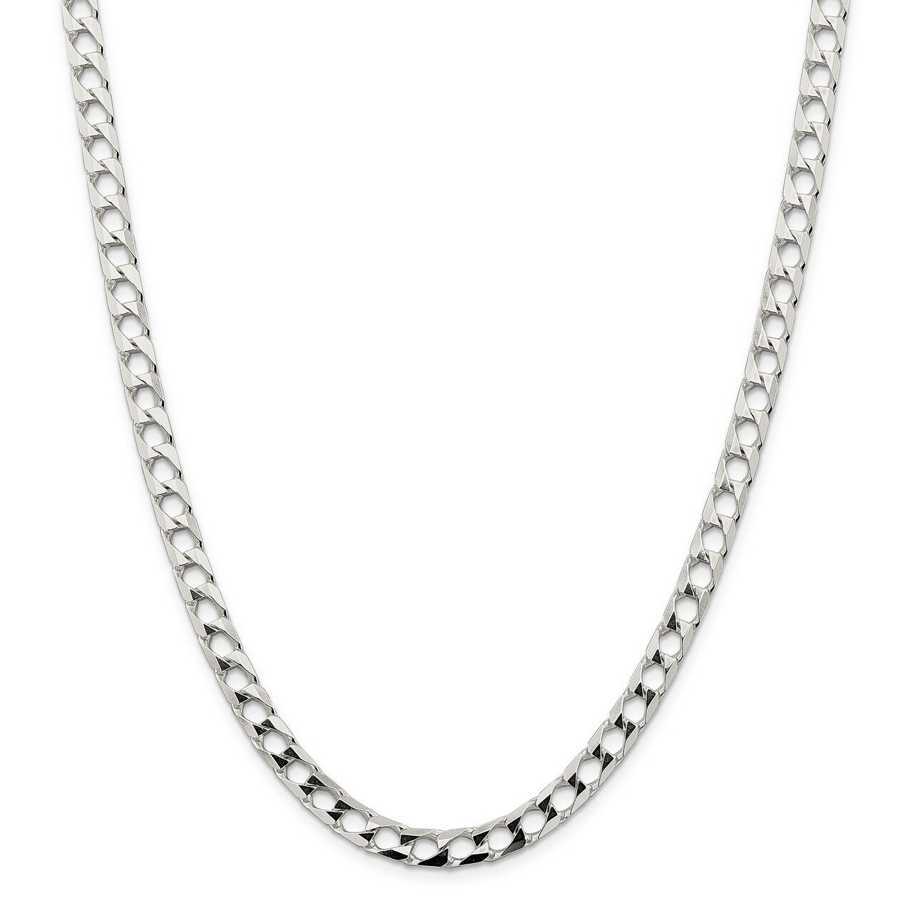 20 Inch 6.25mm Polished Open Curb Chain Sterling Silver QFOC220-20