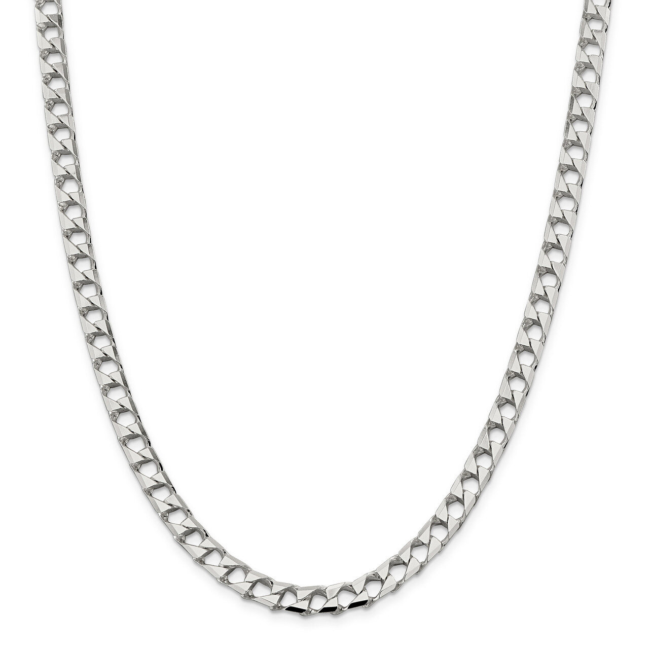 20 Inch 6.75mm Polished Open Curb Chain Sterling Silver QFOC250-20, MPN: QFOC250-20, 883957753539