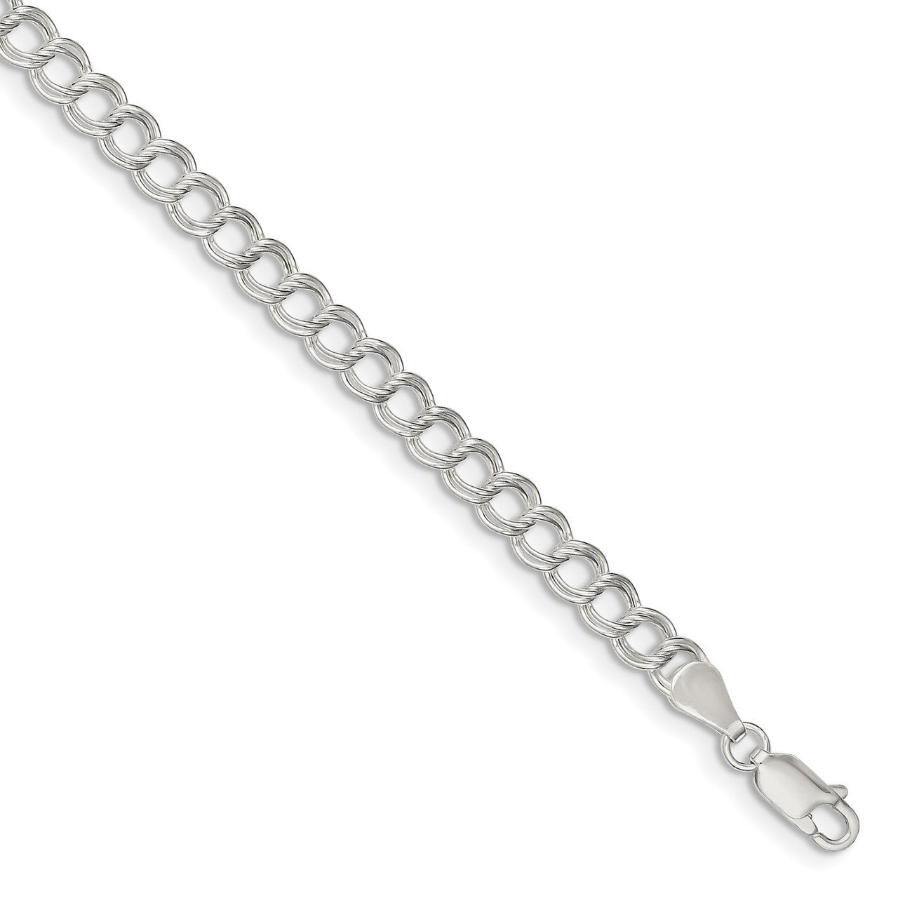 6inch Polished Charm Bracelet 6 Inch Sterling Silver QG1162-6