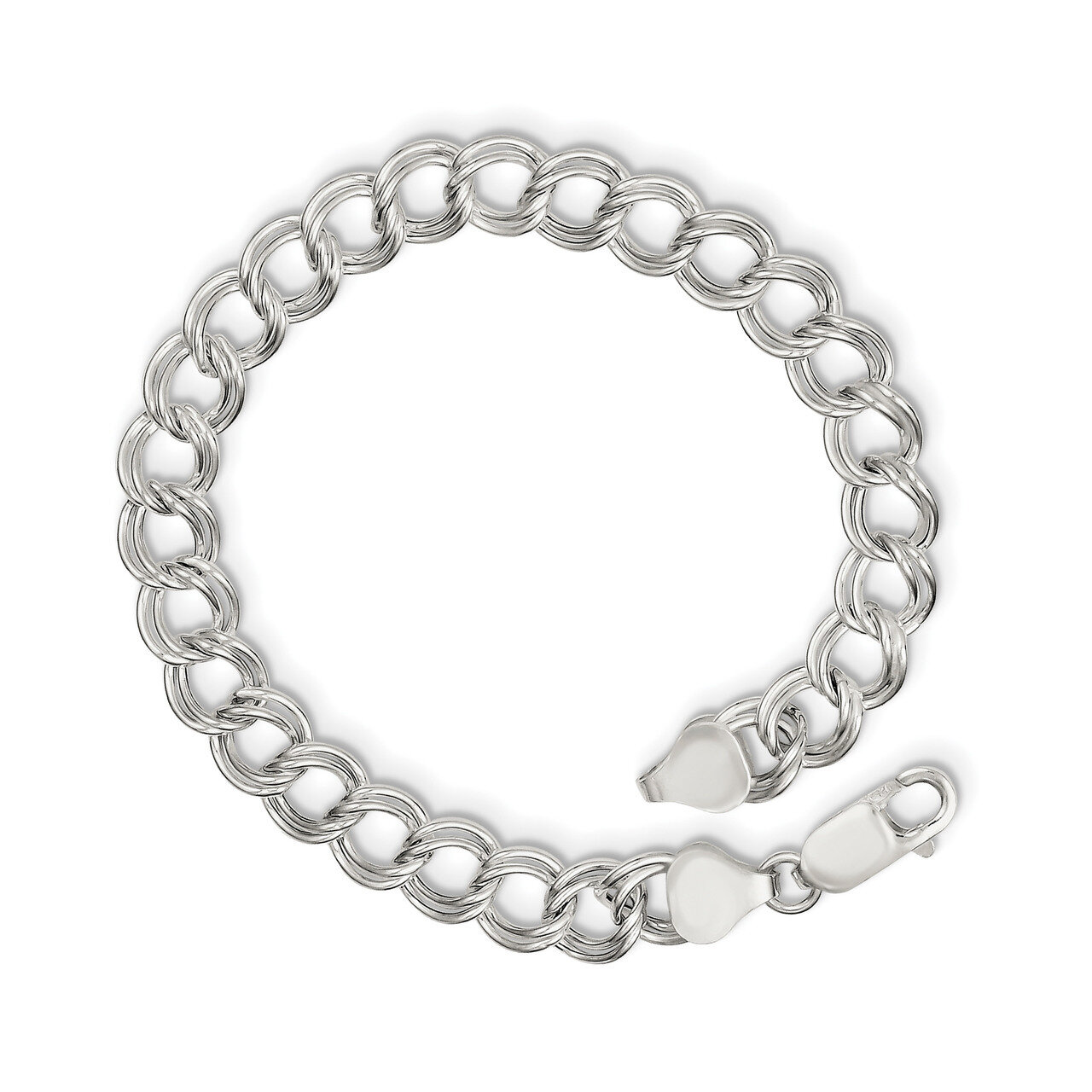 6inch Polished Charm Bracelet 6 Inch Sterling Silver QG1163-6, MPN: QG1163-6, 886774122632