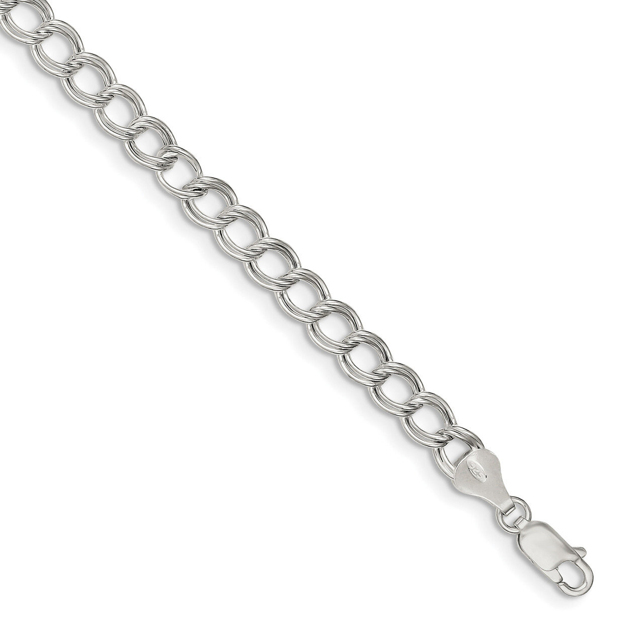 Charm Bracelet 6 Inch Sterling Silver QG128-6
