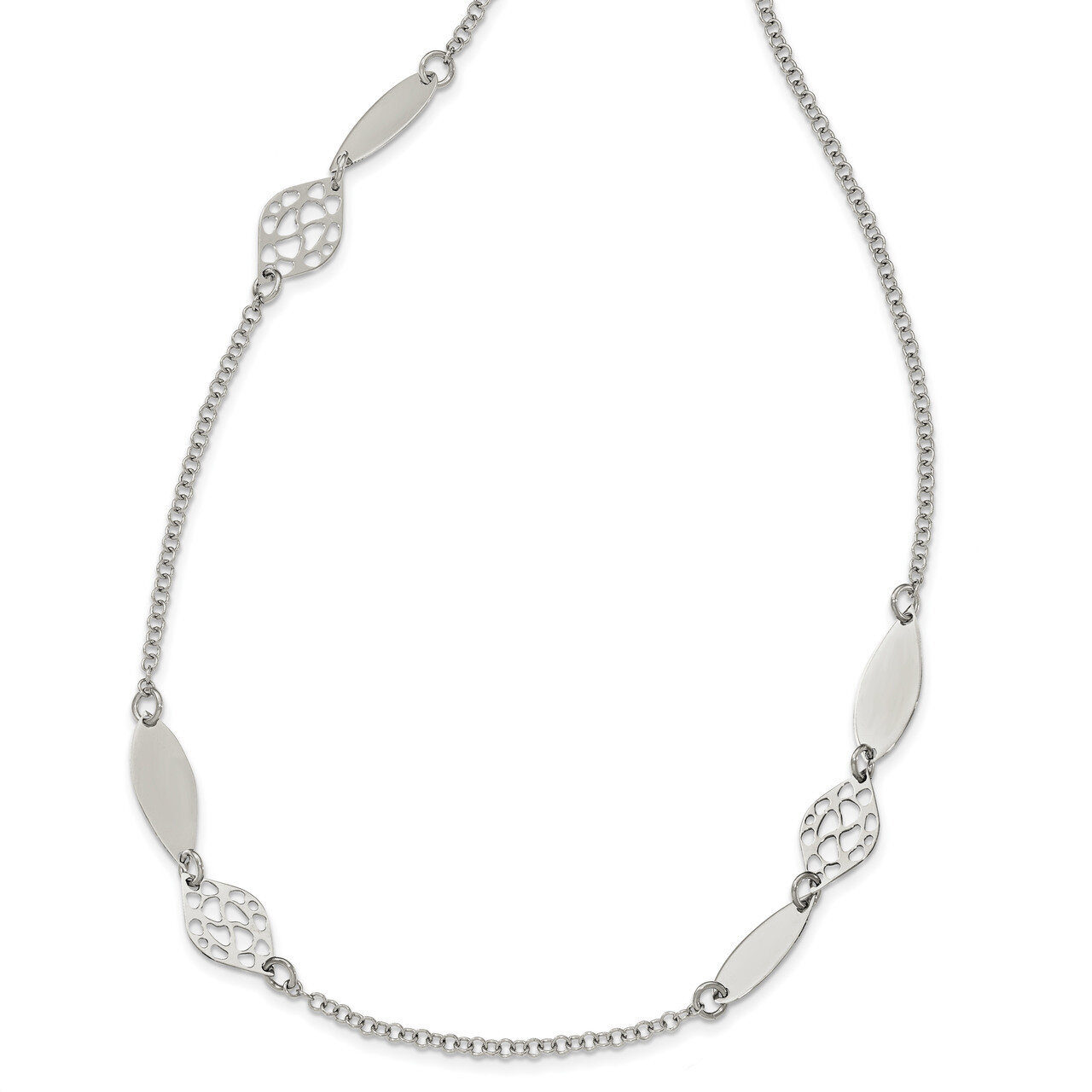 Necklace 36 Inch Sterling Silver Polished QG3761-36, MPN: QG3761-36,