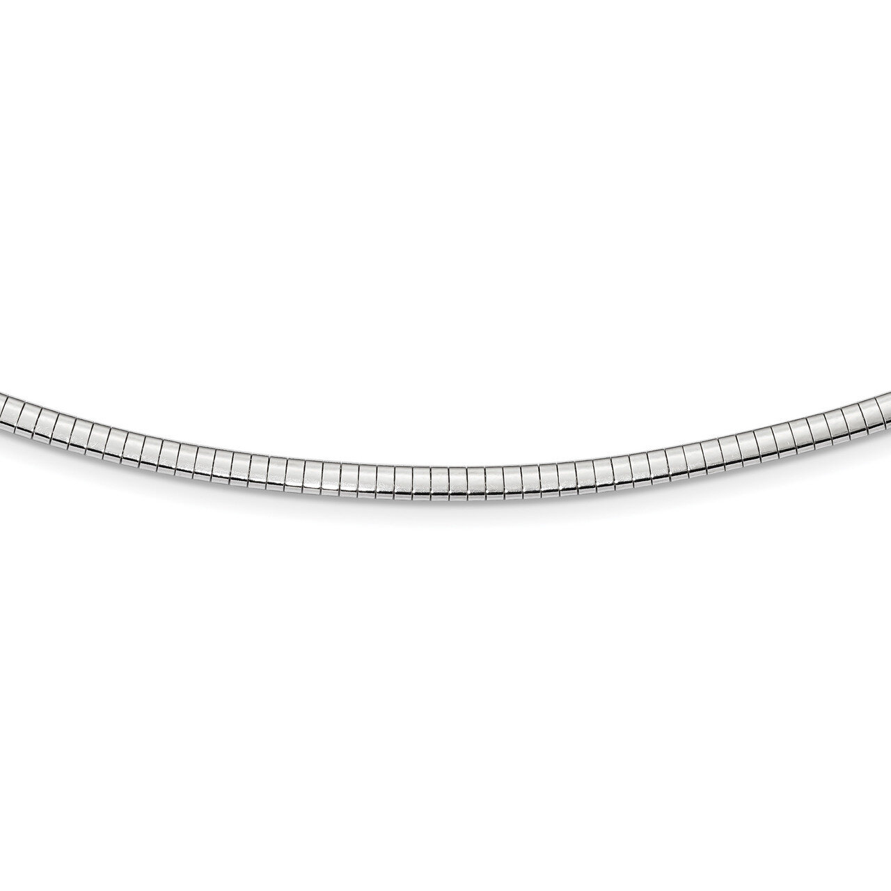 16 Inch 3.25mm with 2 inch Extender Cubetto Chain Sterling Silver Rhodium-plated QG4223R-16