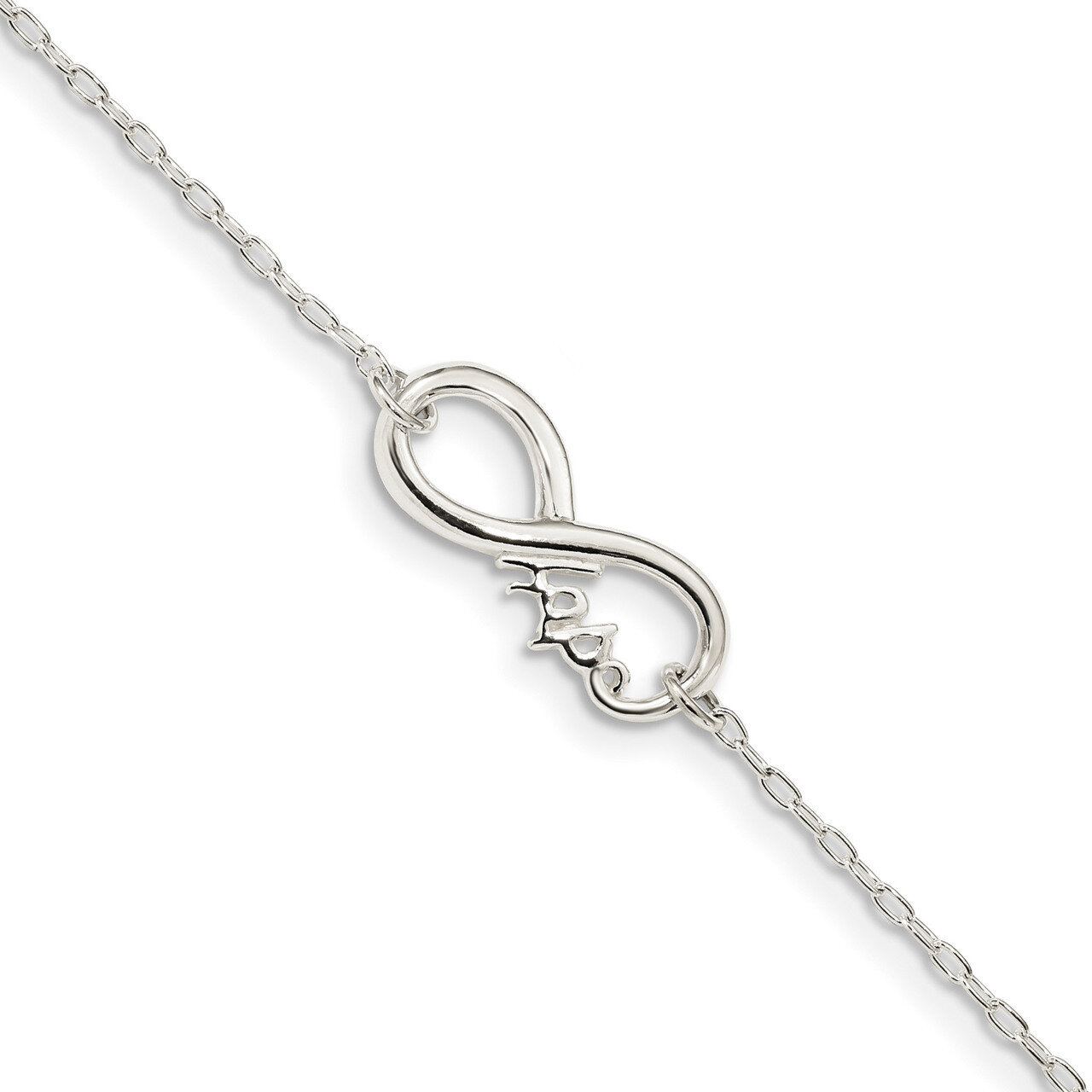 Infinity Sign with HOPE Bracelet 7.5 Inch Sterling Silver Polished QG4232-7.5, MPN: QG4232-7.5, 886…
