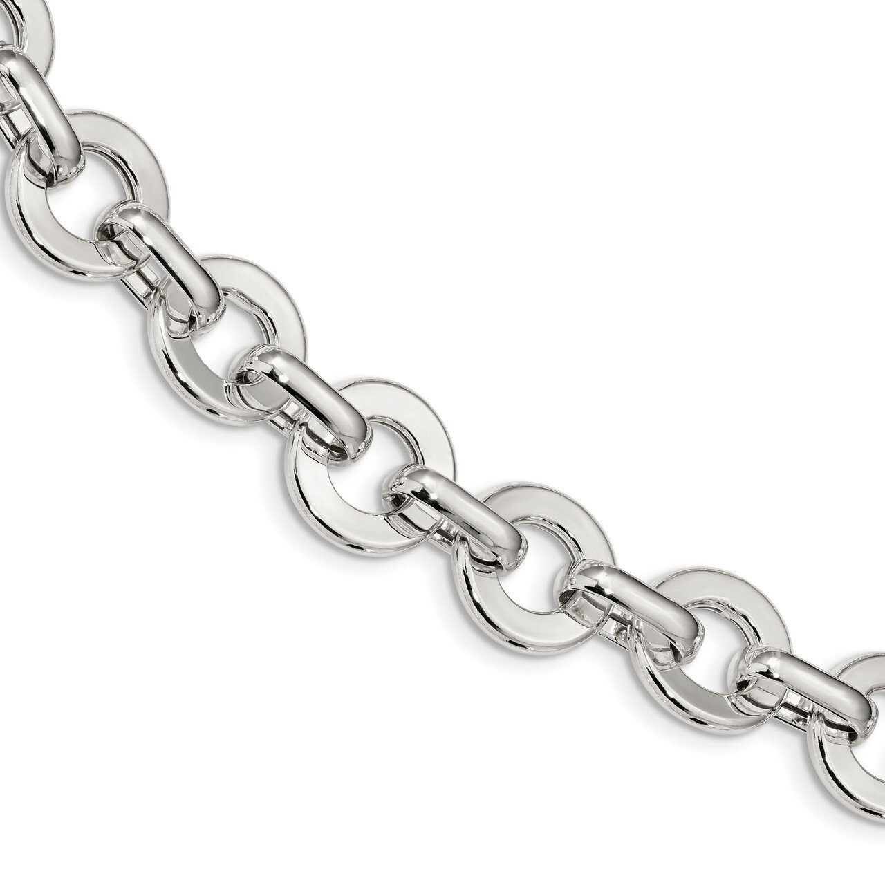 Circle Fancy Link Bracelet 7.5 Inch Sterling Silver Polished QG4476-7.5, MPN: QG4476-7.5, 191101856…