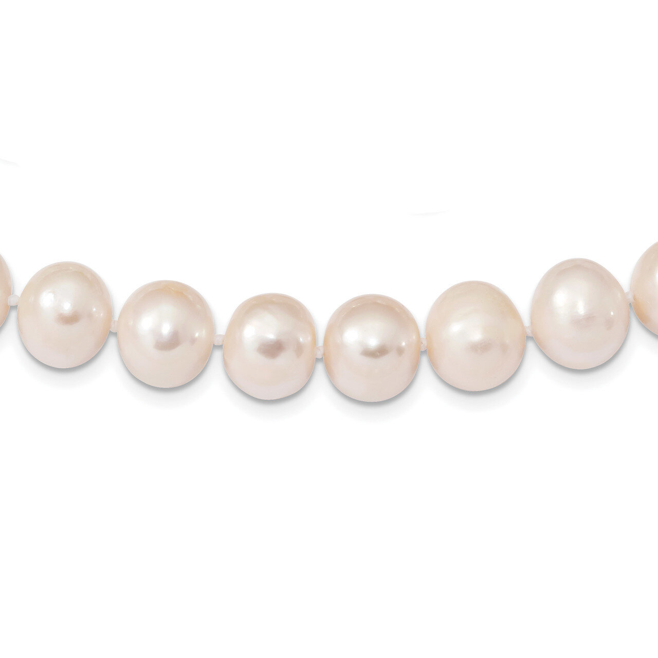 11-12mm White Freshwater Cultured Pearl Necklace 24 Inch Sterling Silver Rhodium QH5151-24
