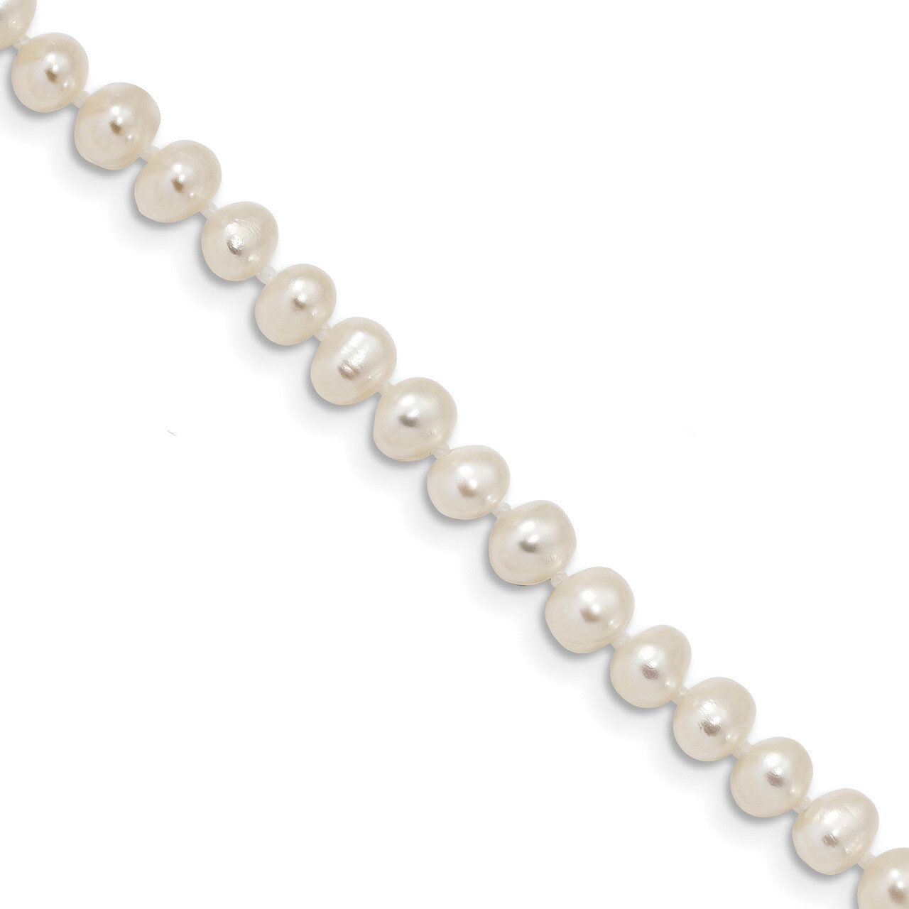 4-5mm White Cultured Freshwater Pearl Bracelet 7.25 Inch Sterling Silver Rhodium QH5311-7.25, MPN: …
