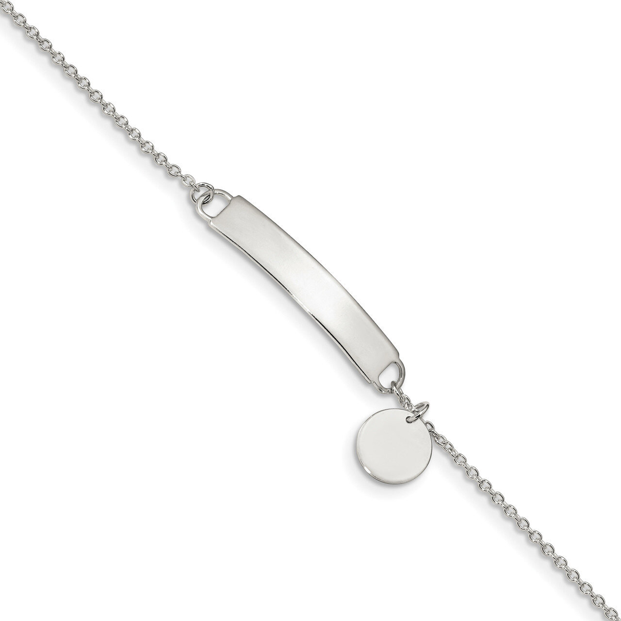 ID Bracelet 7.5 Inch Sterling Silver Polished QID215-7.5, MPN: QID215-7.5, 191101988943