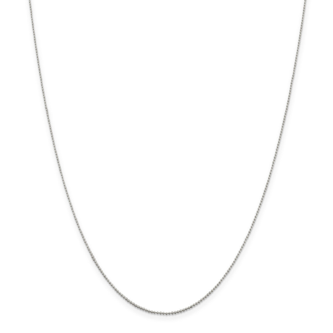 1mm Beaded Necklace 24 Inch Sterling Silver QK25-24, MPN: QK25-24, 886774122052