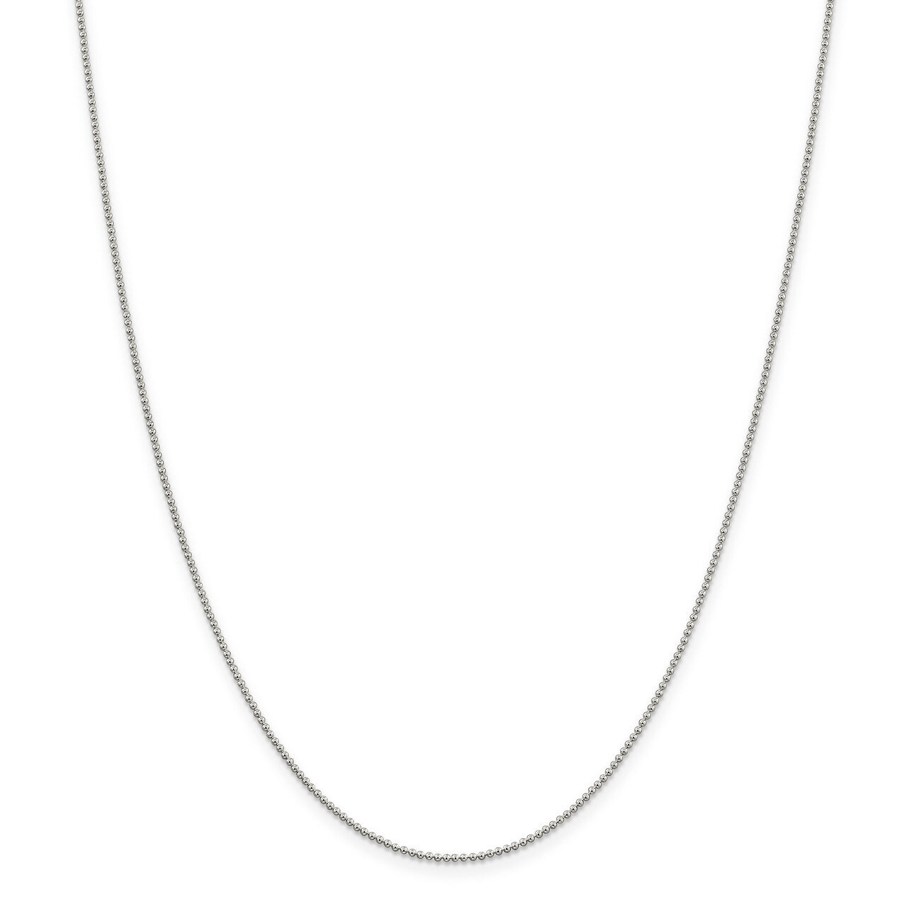 24 Inch 1.25mm Beaded Chain Sterling Silver QK80-24