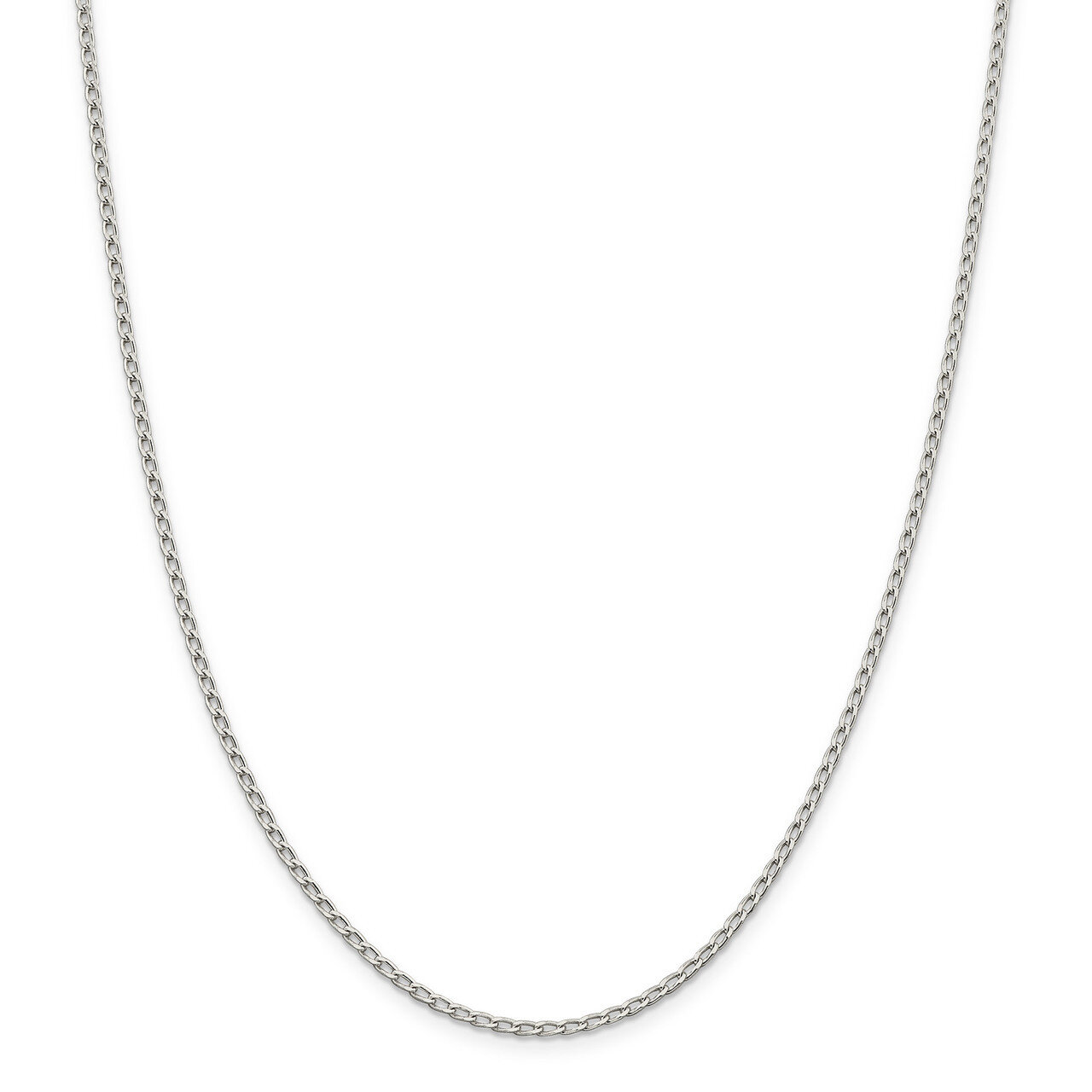 18 Inch 2.0mm Open Link Chain Sterling Silver QLL060-18