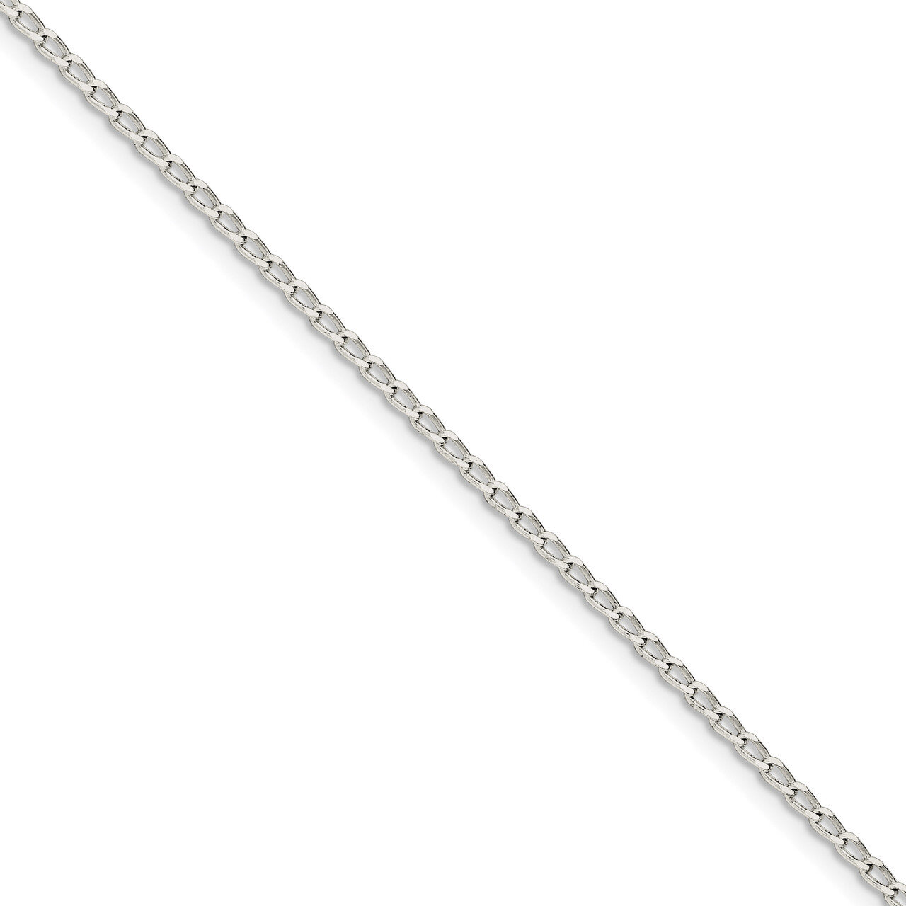 9 Inch 2.0mm Open Link Chain Sterling Silver QLL060-9