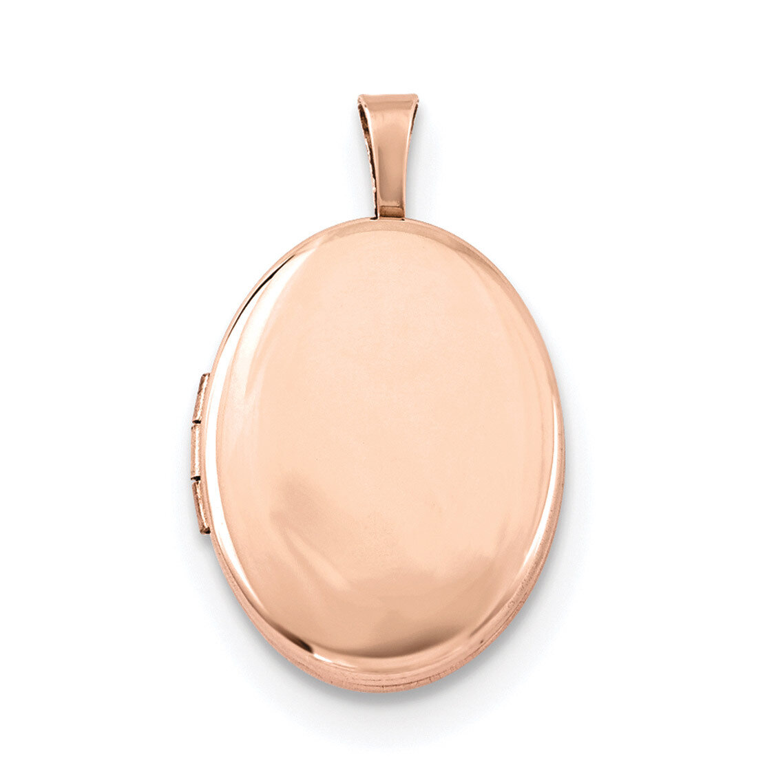20mm Polished Oval Locket Sterling Silver Rose Gold-plated QLS734, MPN: QLS734, 191101457562