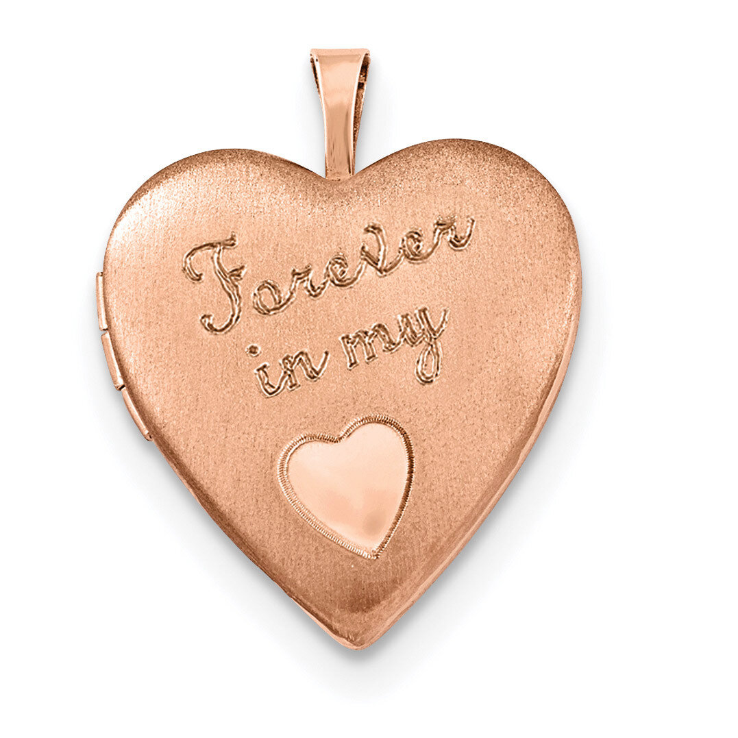 20mm Forever in my Heart Locket Sterling Silver Rose Gold-plated QLS743