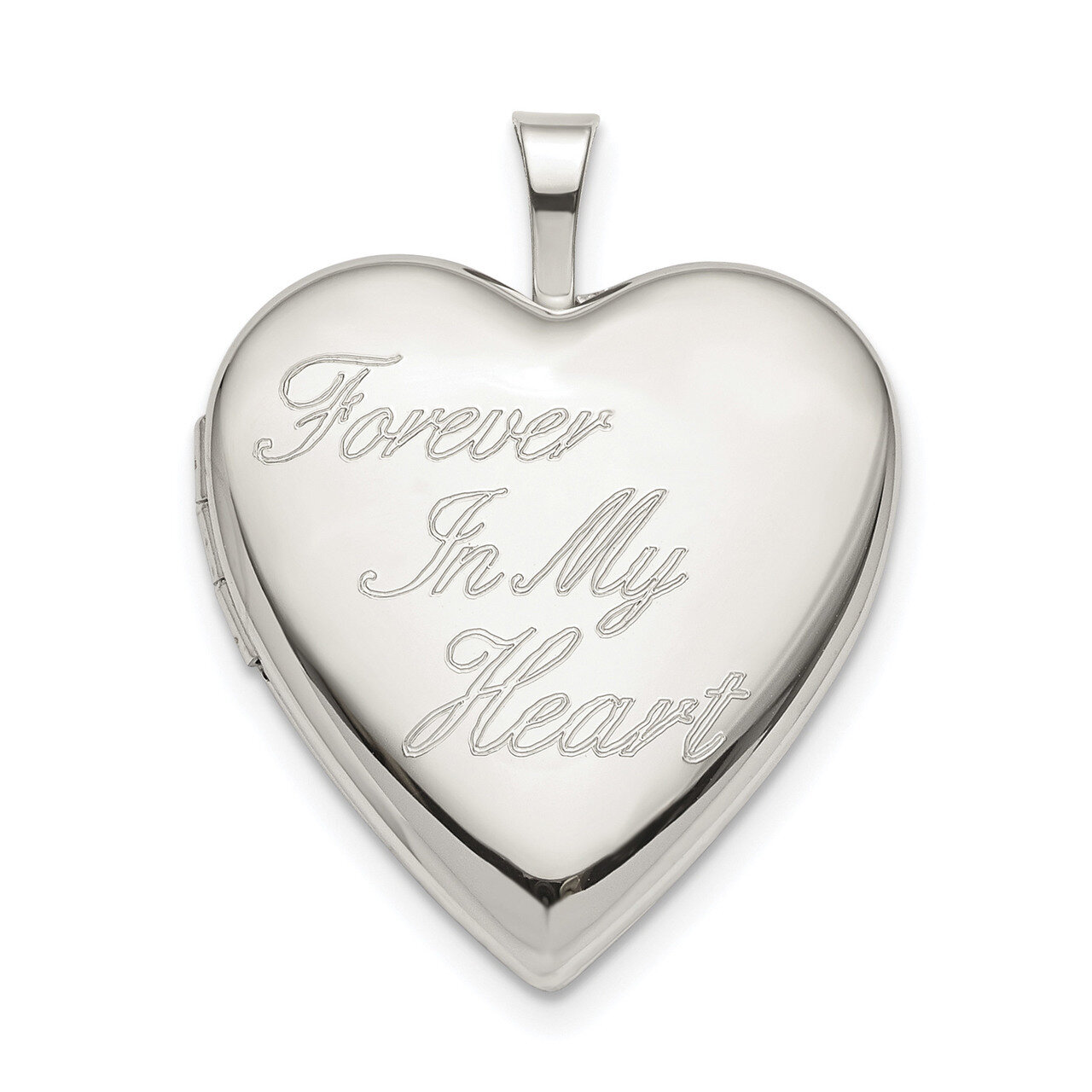 20mm FOREVER IN MY HEART Heart Locket Sterling Silver QLS805