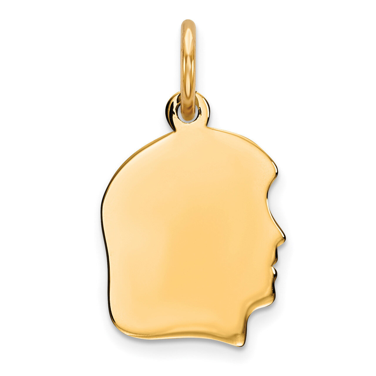 Engravable Girl Polished Disc Charm Sterling Silver Gold-plated QM346G/35, MPN: QM346G/35, 88395783…