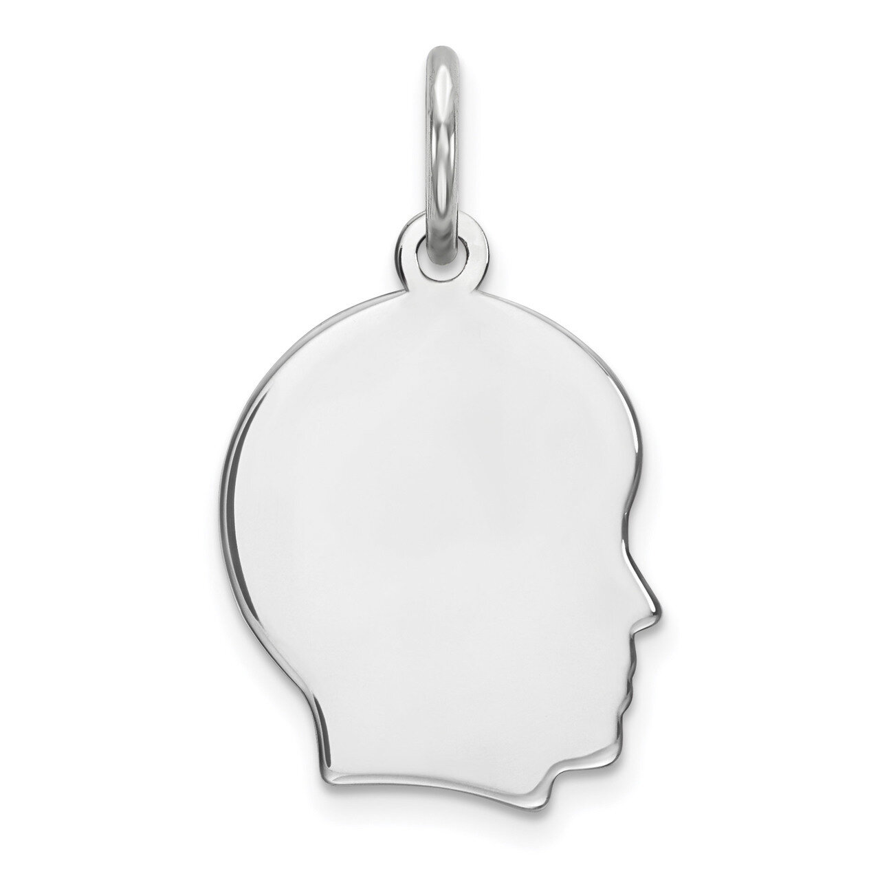 Engravable Boy Disc Charm Polish on Front Back Sterling Silver QM347/35P, MPN: QM347/35P, 883957950…