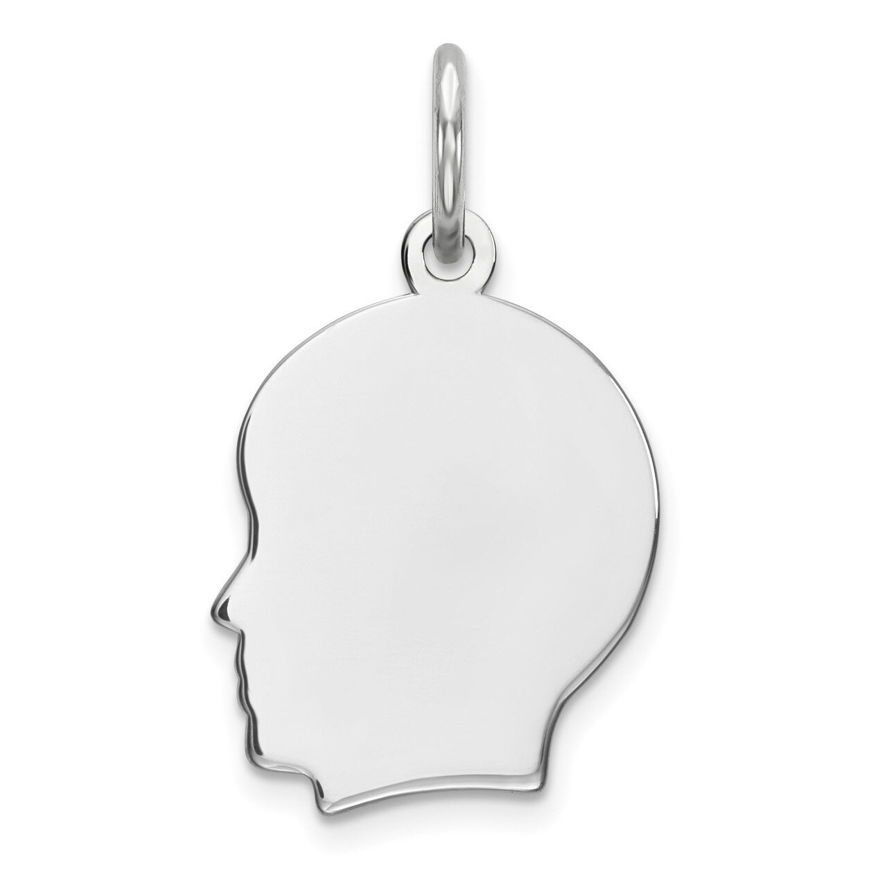 Engravable Boy Disc Charm Polish on Front Back Sterling Silver QM348/27P, MPN: QM348/27P, 883957830…