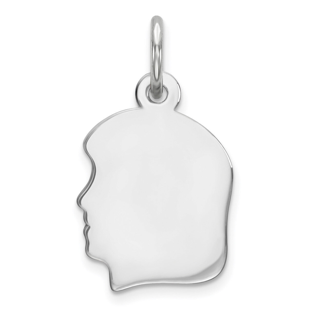 Engravable Girl Disc Charm Polish on Front Back Sterling Silver QM349/18P, MPN: QM349/18P, 88395795…