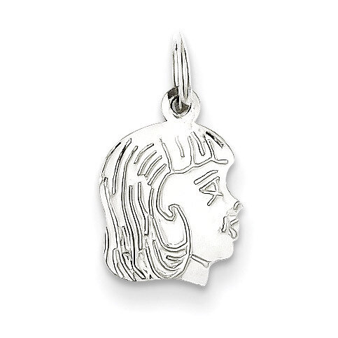 Engravable Girl Disc Charm Polish on Front Back Sterling Silver QM350/18P, MPN: QM350/18P, 88677411…
