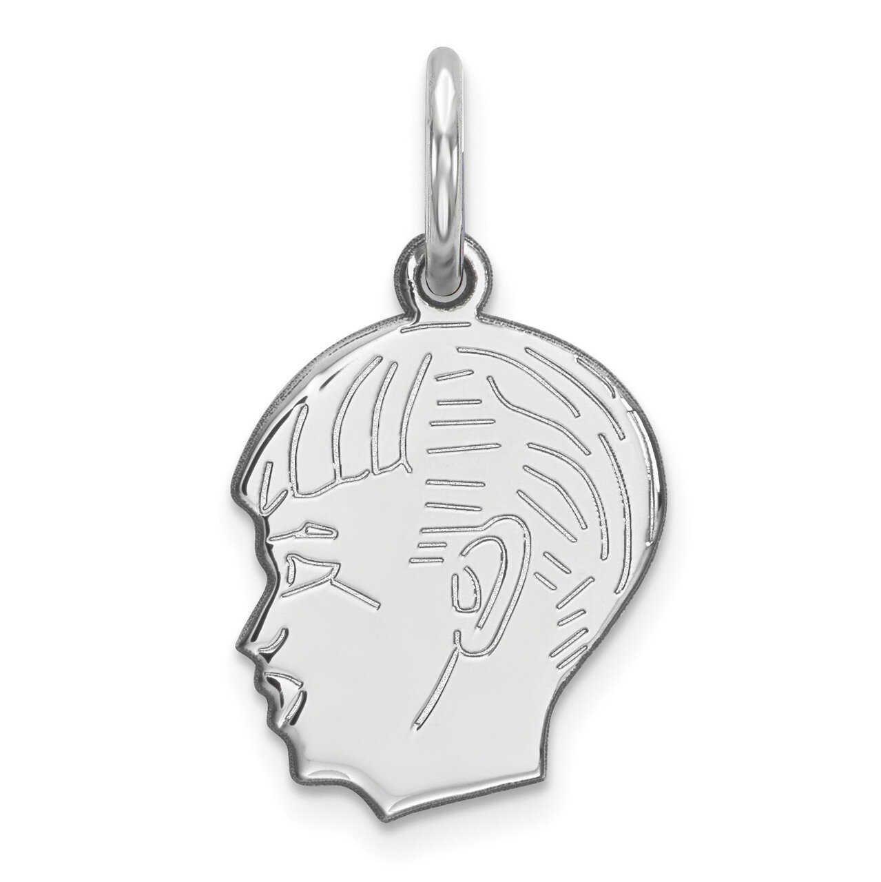 Engravable Boy Disc Charm Polish on Front Back Sterling Silver QM351/18P, MPN: QM351/18P, 883957830…