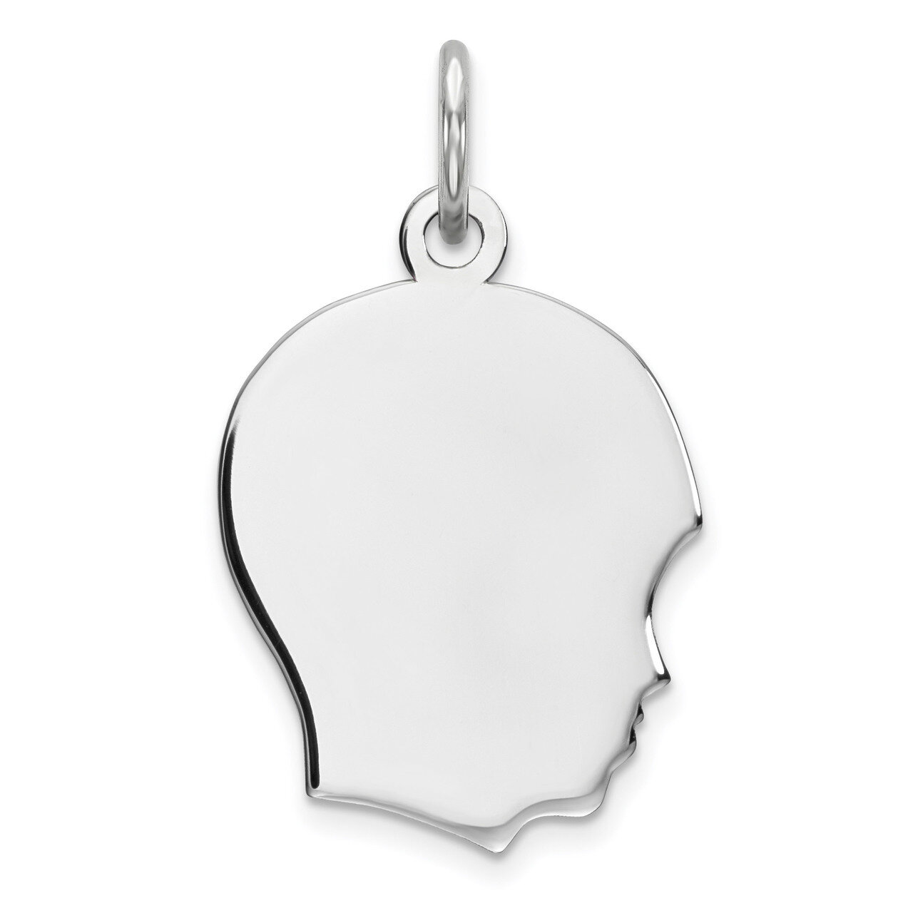 Engravable Boy Disc Charm Polish on Front Back Sterling Silver QM352/18P, MPN: QM352/18P, 883957923…