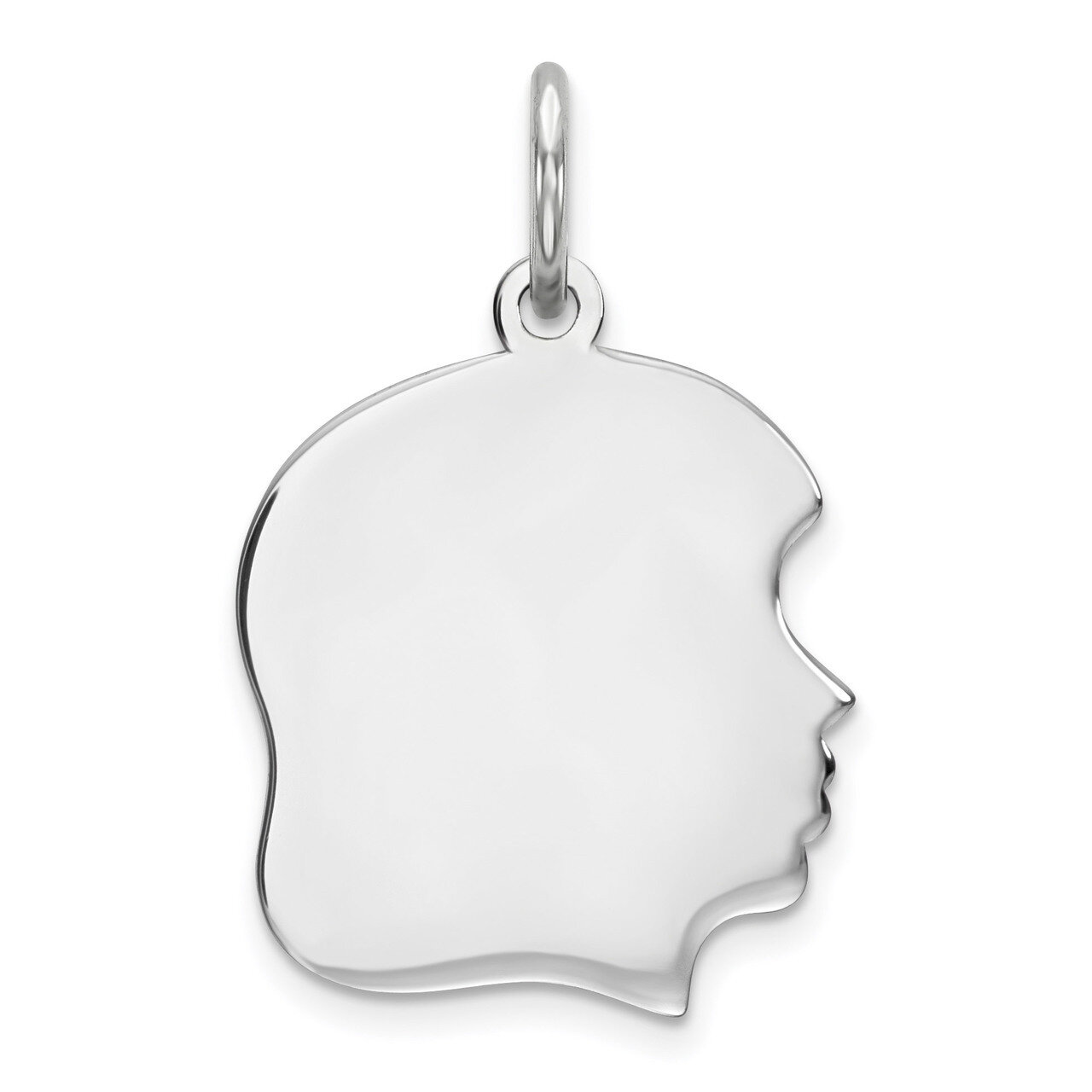 Engravable Girl Disc Charm Polish on Front Back Sterling Silver QM353/35P, MPN: QM353/35P, 88395787…