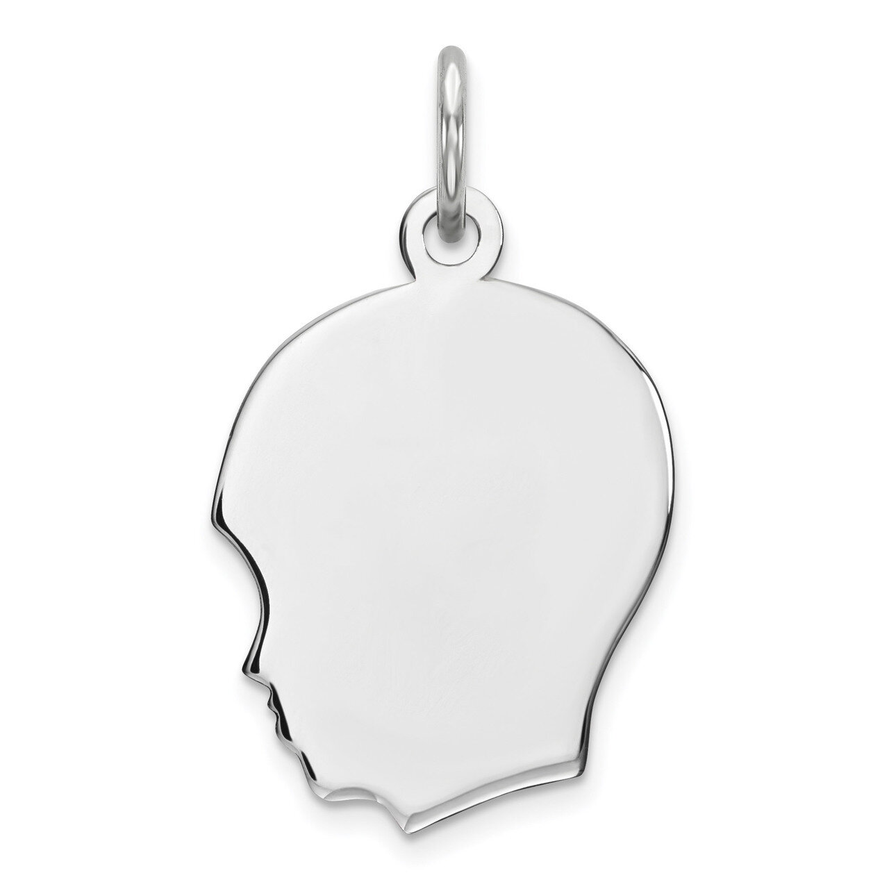 Engravable Boy Disc Charm Polish on Front Back Sterling Silver QM354/18P, MPN: QM354/18P, 883957924…